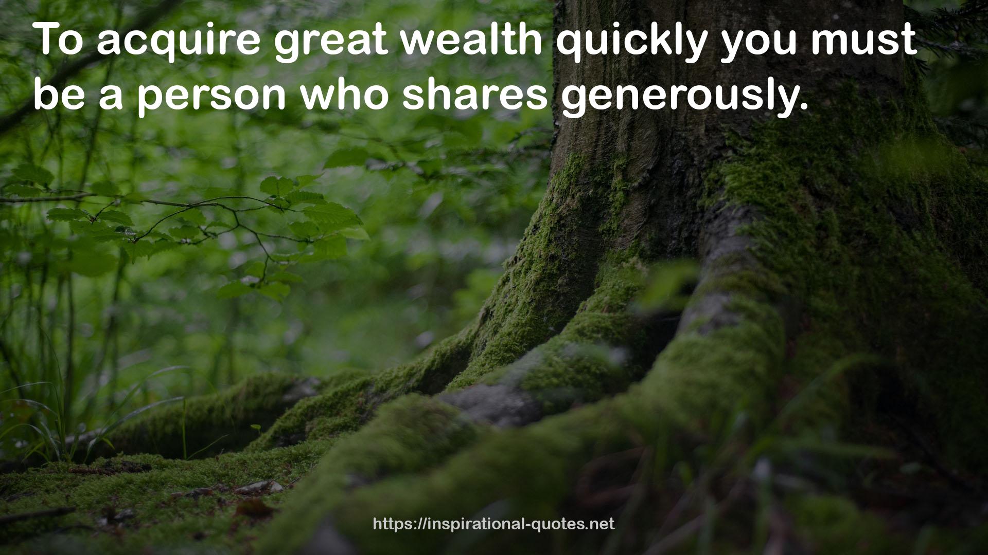 great wealth  QUOTES