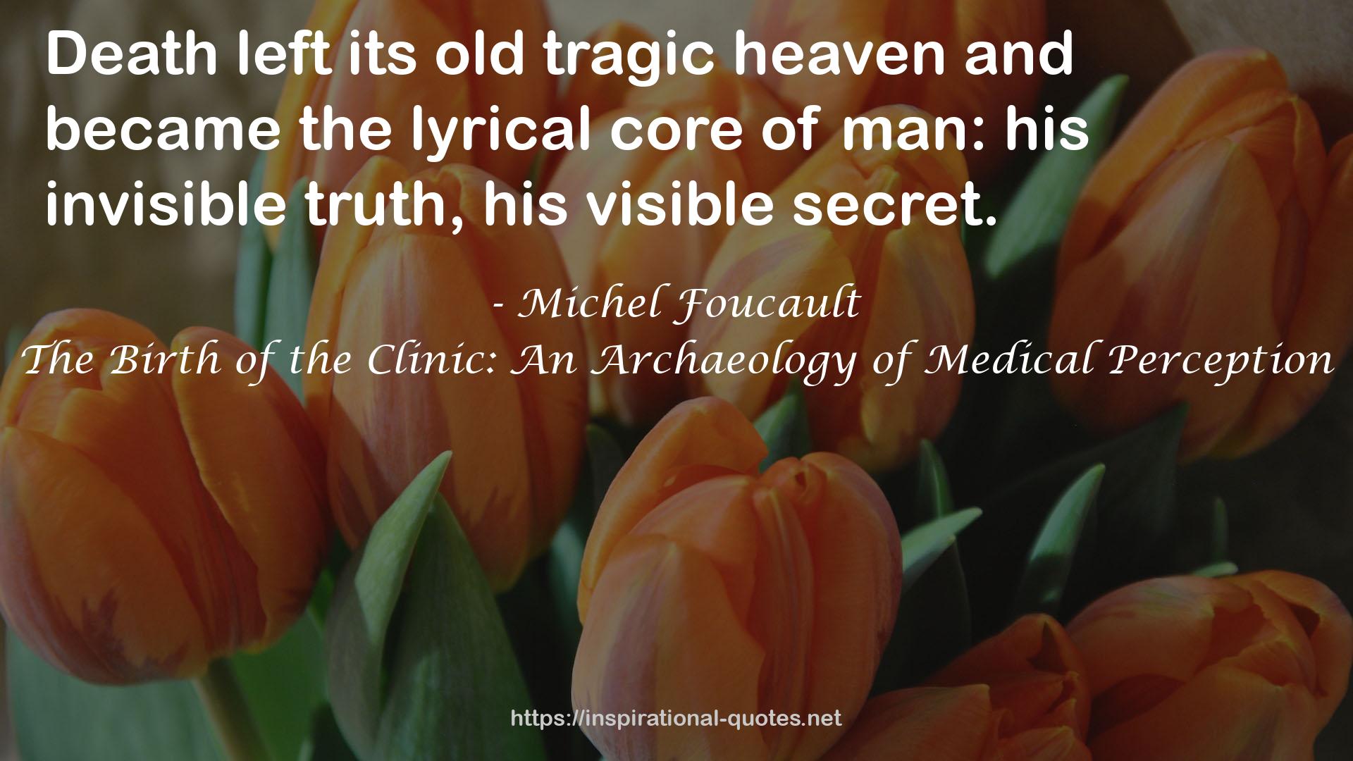 The Birth of the Clinic: An Archaeology of Medical Perception QUOTES