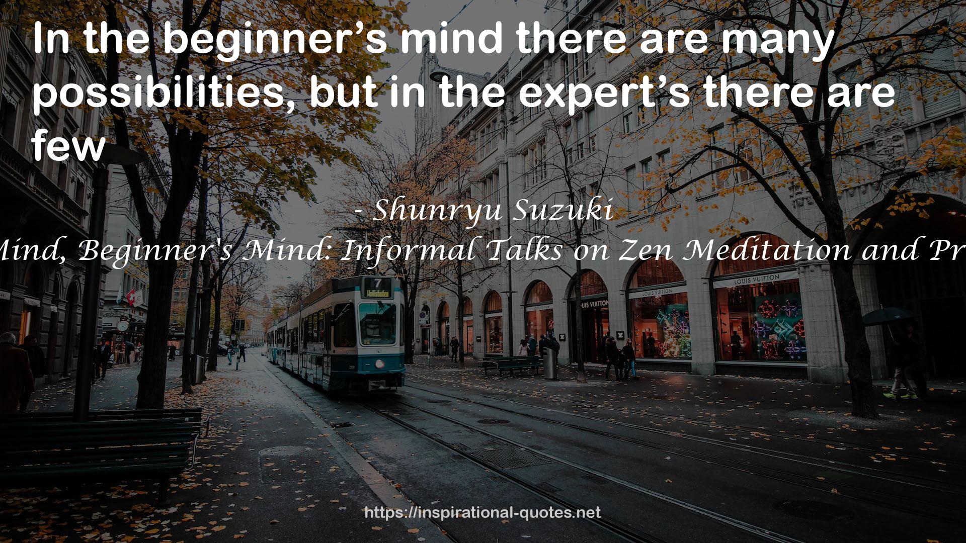 Zen Mind, Beginner's Mind: Informal Talks on Zen Meditation and Practice QUOTES