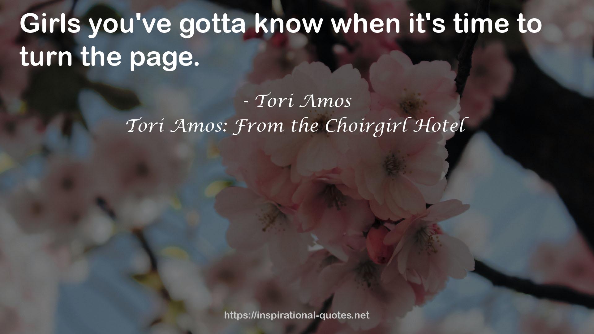 Tori Amos: From the Choirgirl Hotel QUOTES