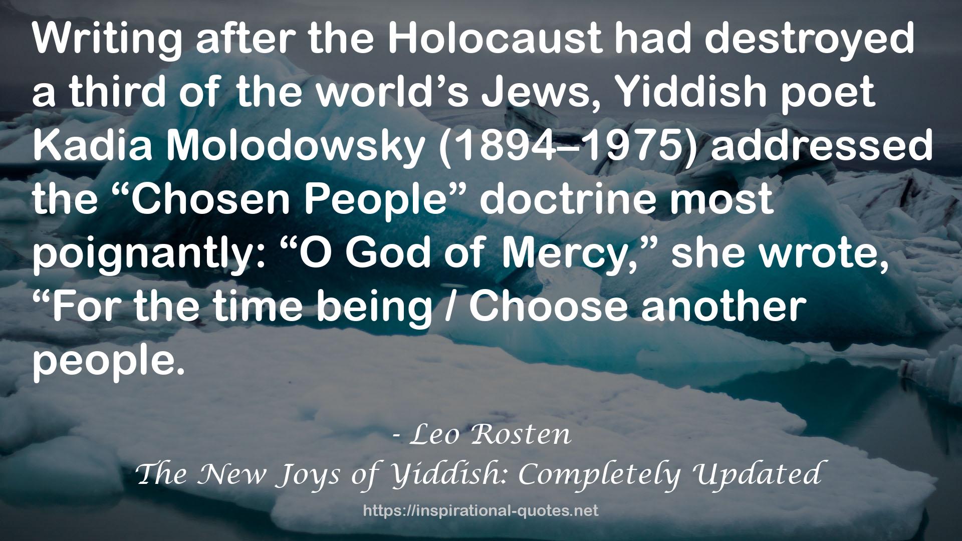 The New Joys of Yiddish: Completely Updated QUOTES
