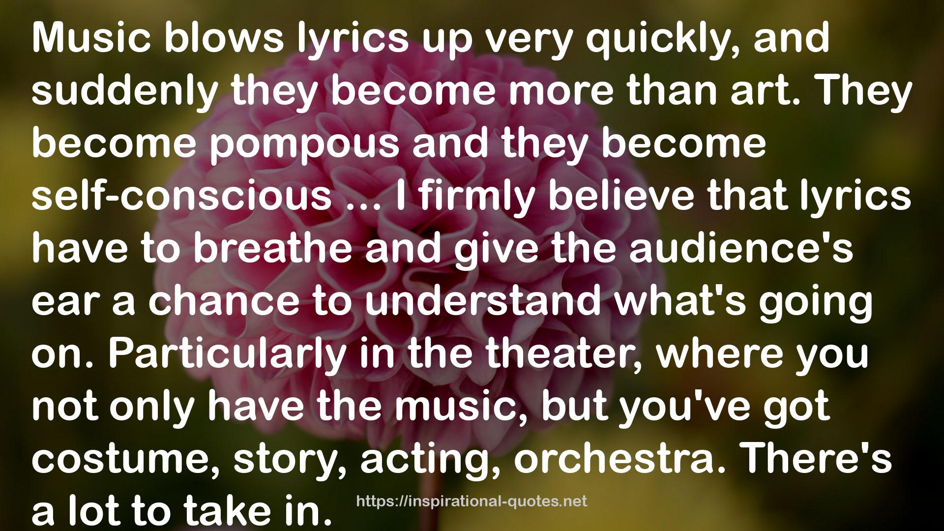 the audience's ear  QUOTES