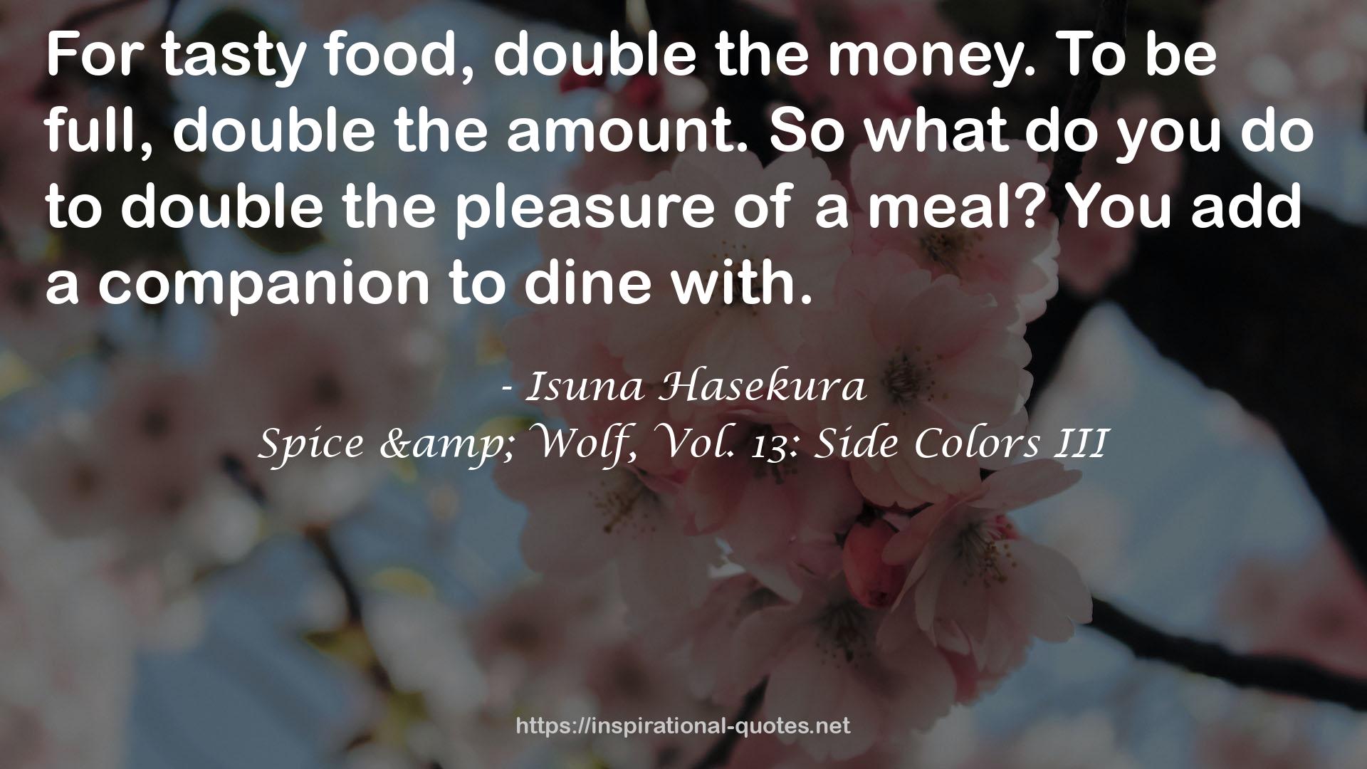 Spice & Wolf, Vol. 13: Side Colors III QUOTES