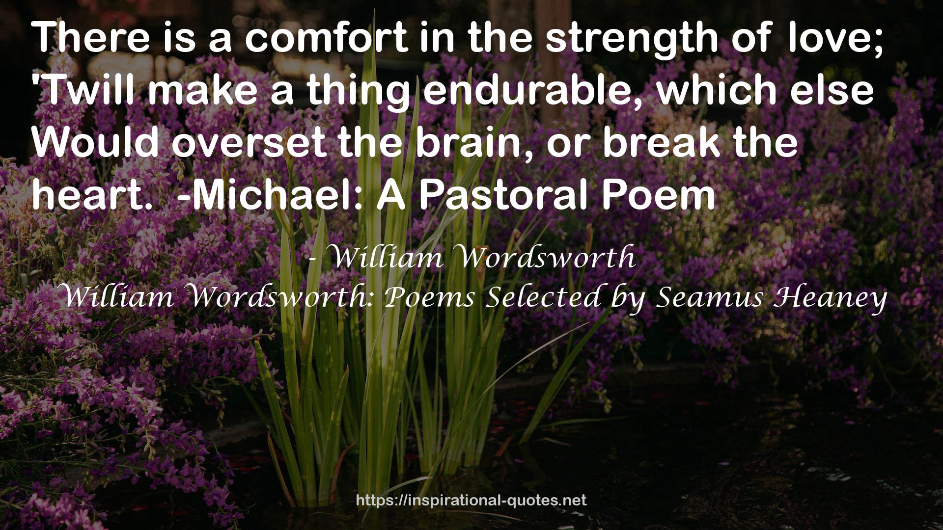 William Wordsworth: Poems Selected by Seamus Heaney QUOTES