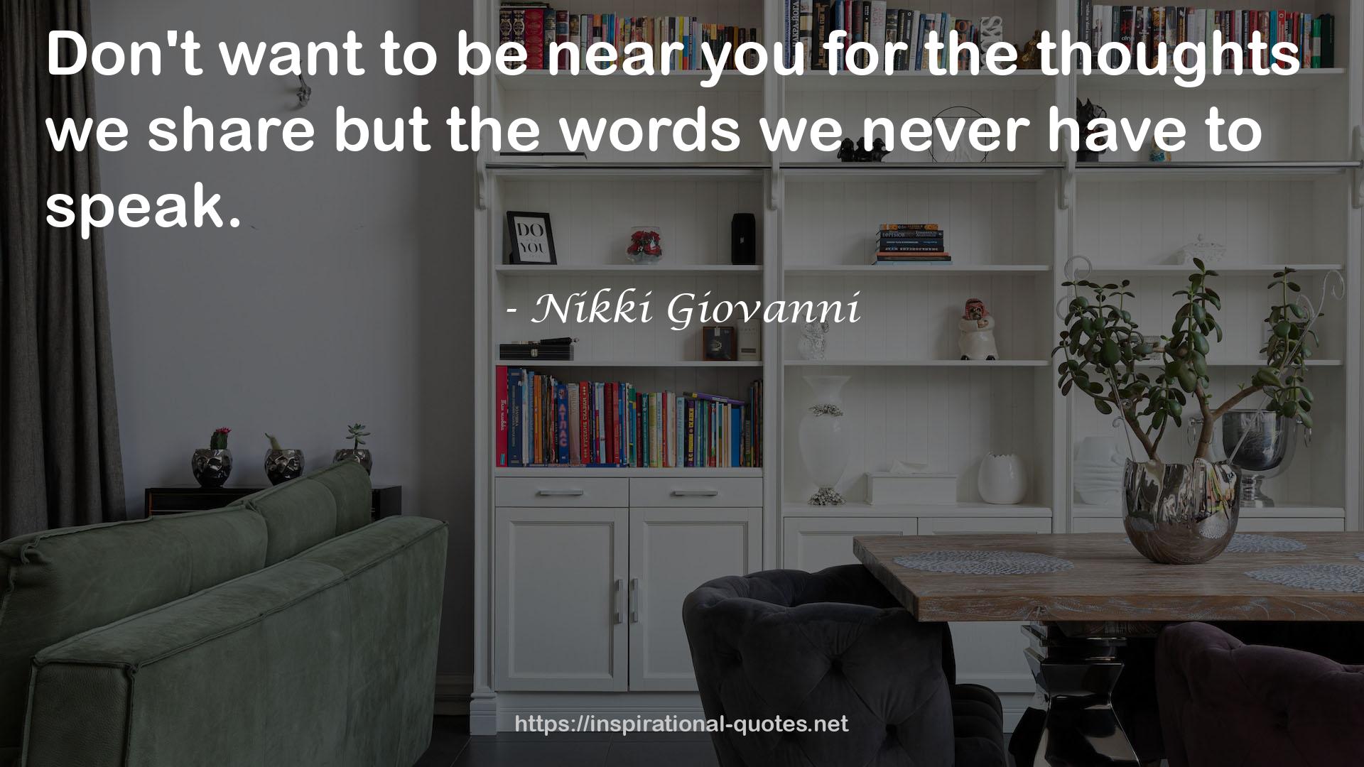 Nikki Giovanni QUOTES