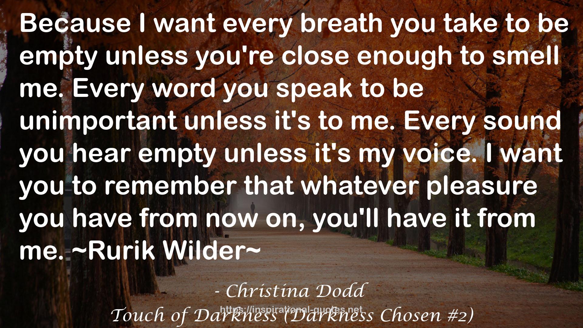 Touch of Darkness (Darkness Chosen #2) QUOTES