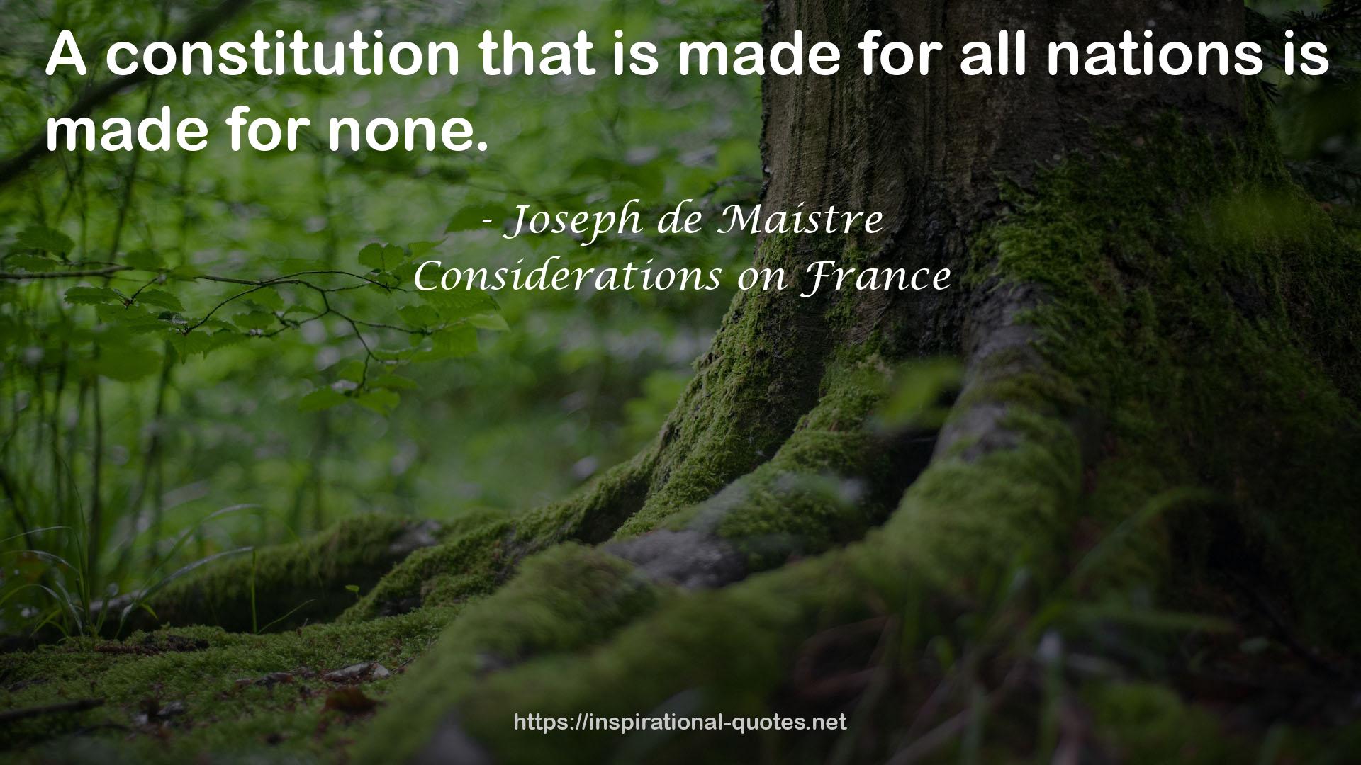 Joseph de Maistre QUOTES