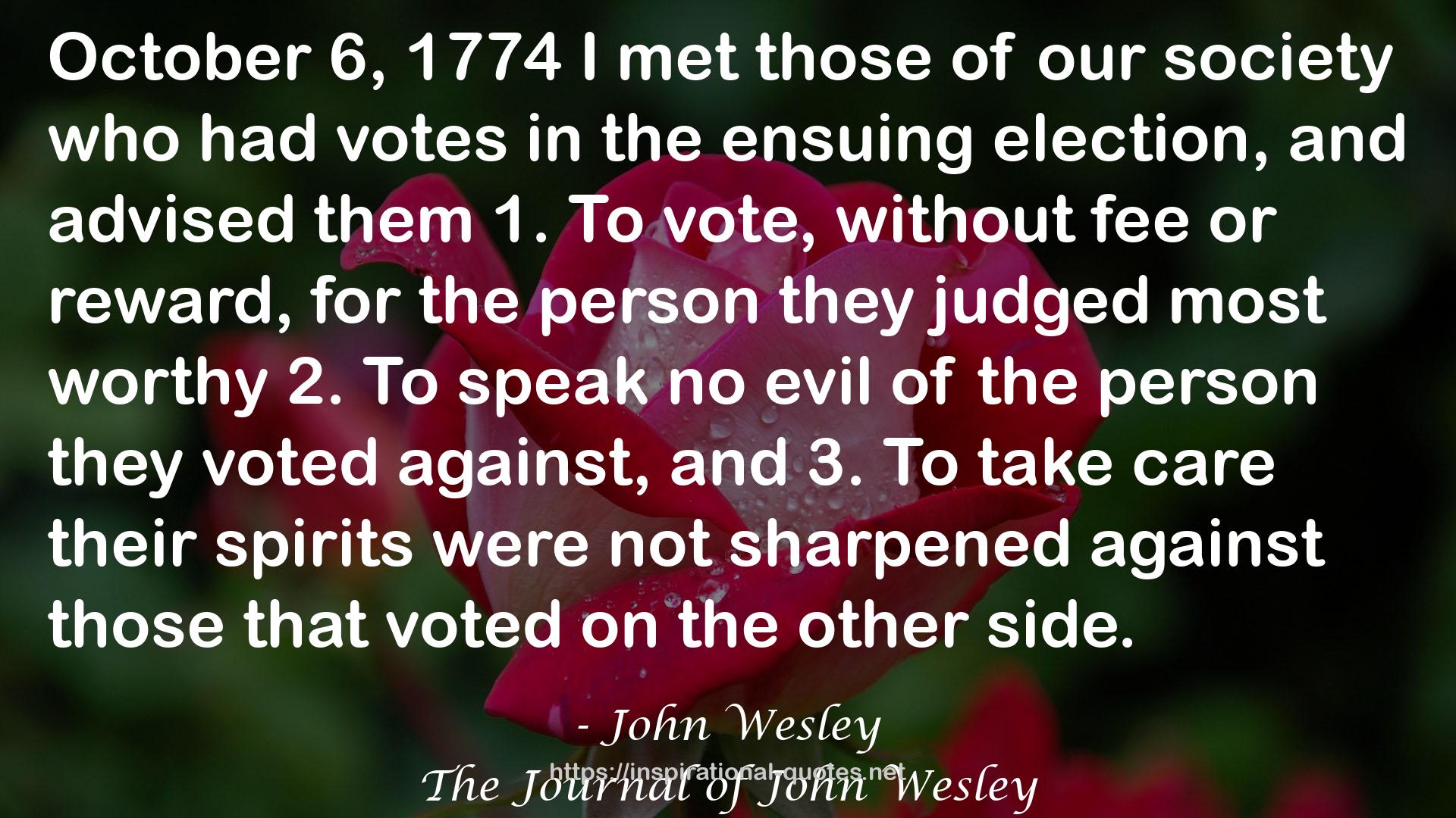 The Journal of John Wesley QUOTES