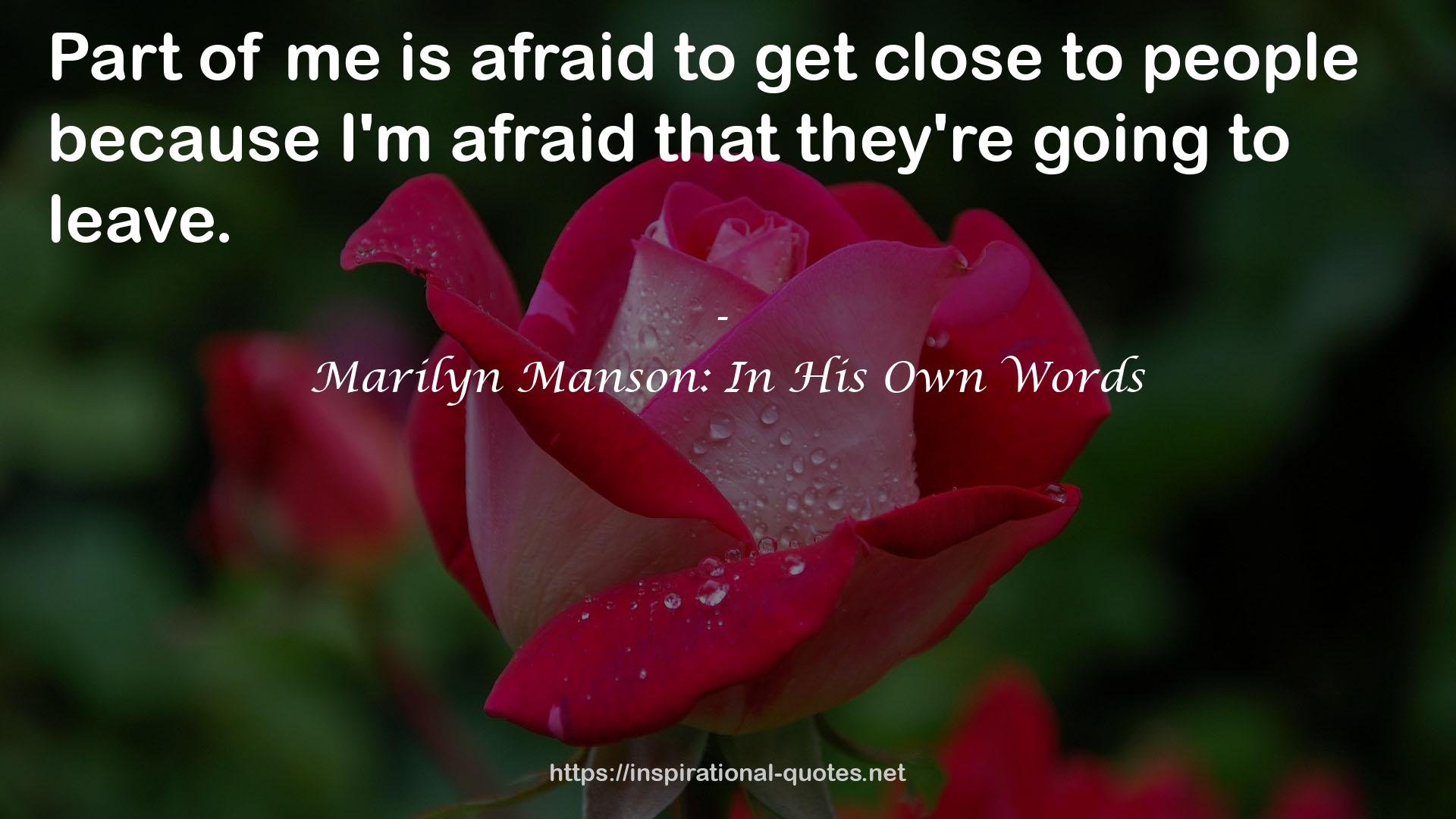 Marilyn Manson: In His Own Words QUOTES