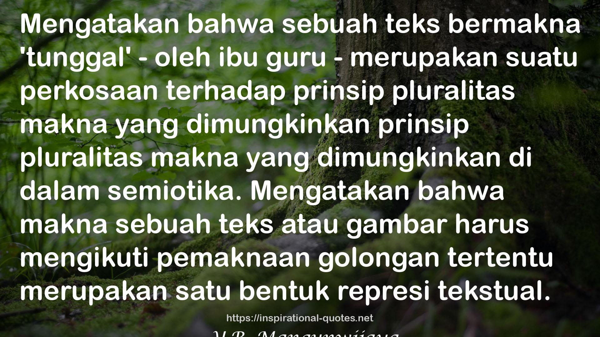 Y.B. Mangunwijaya QUOTES