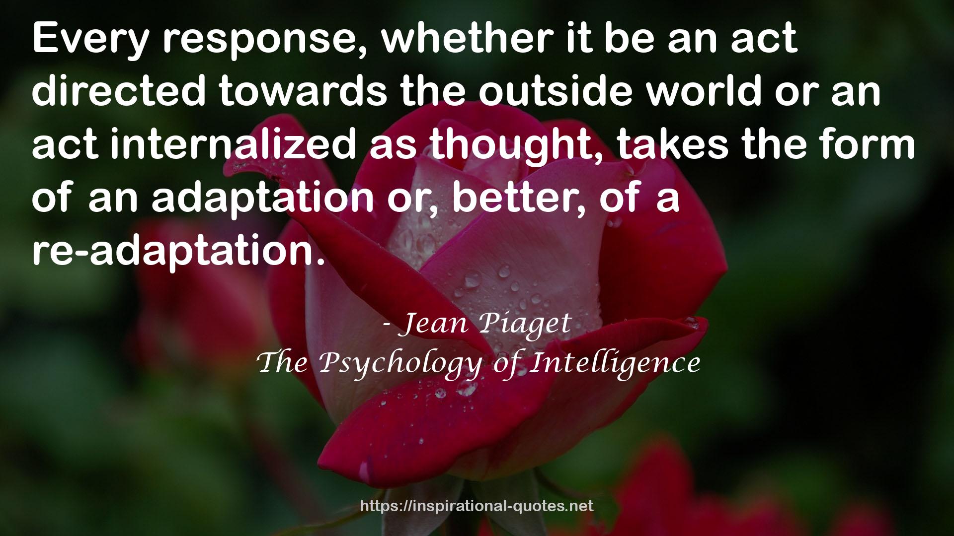 The Psychology of Intelligence QUOTES