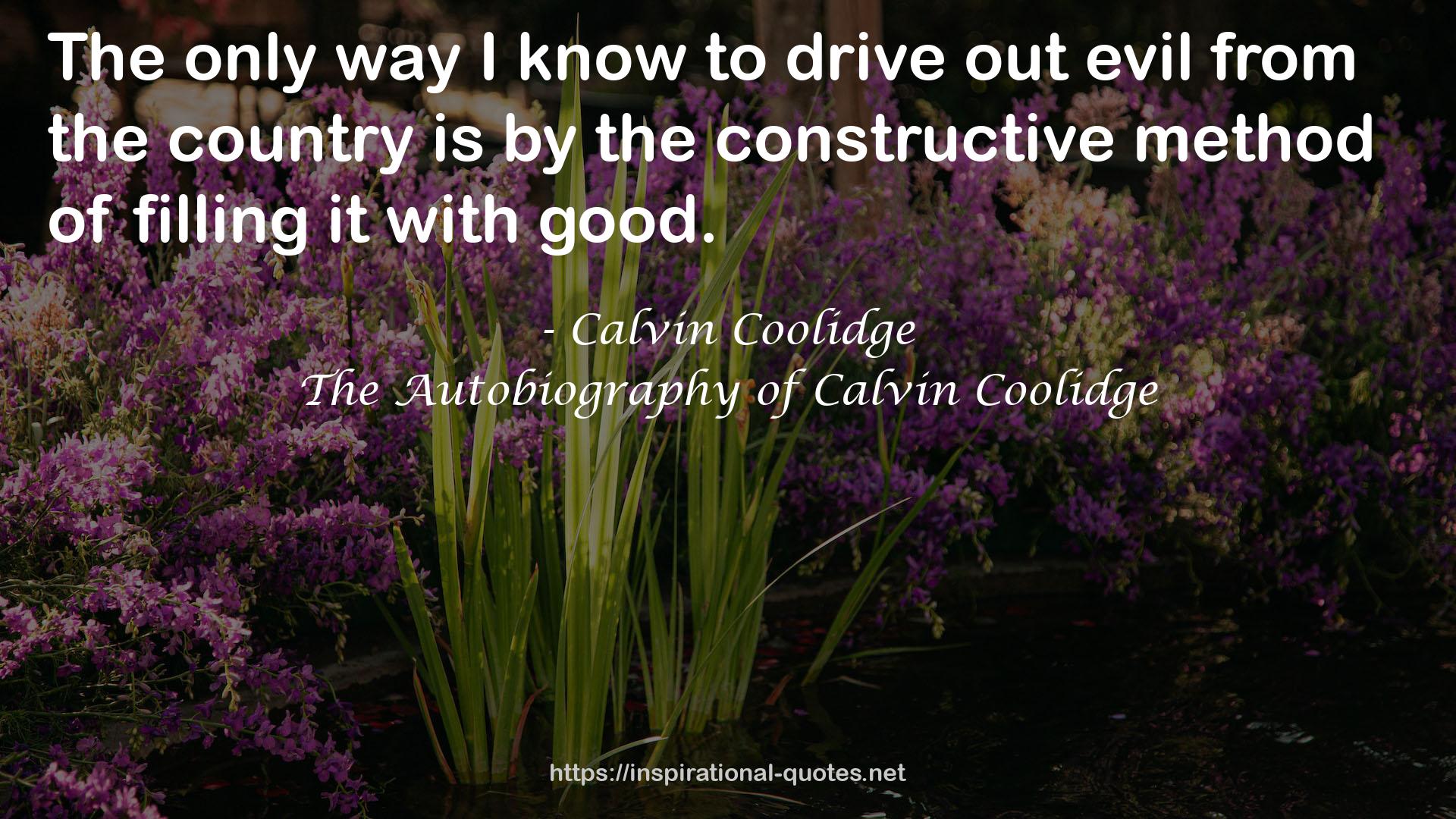 The Autobiography of Calvin Coolidge QUOTES