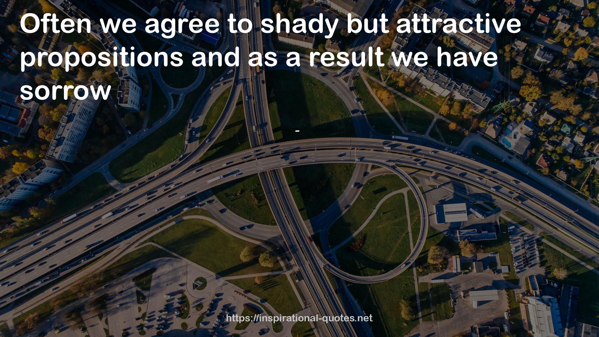 shady but attractive propositions  QUOTES