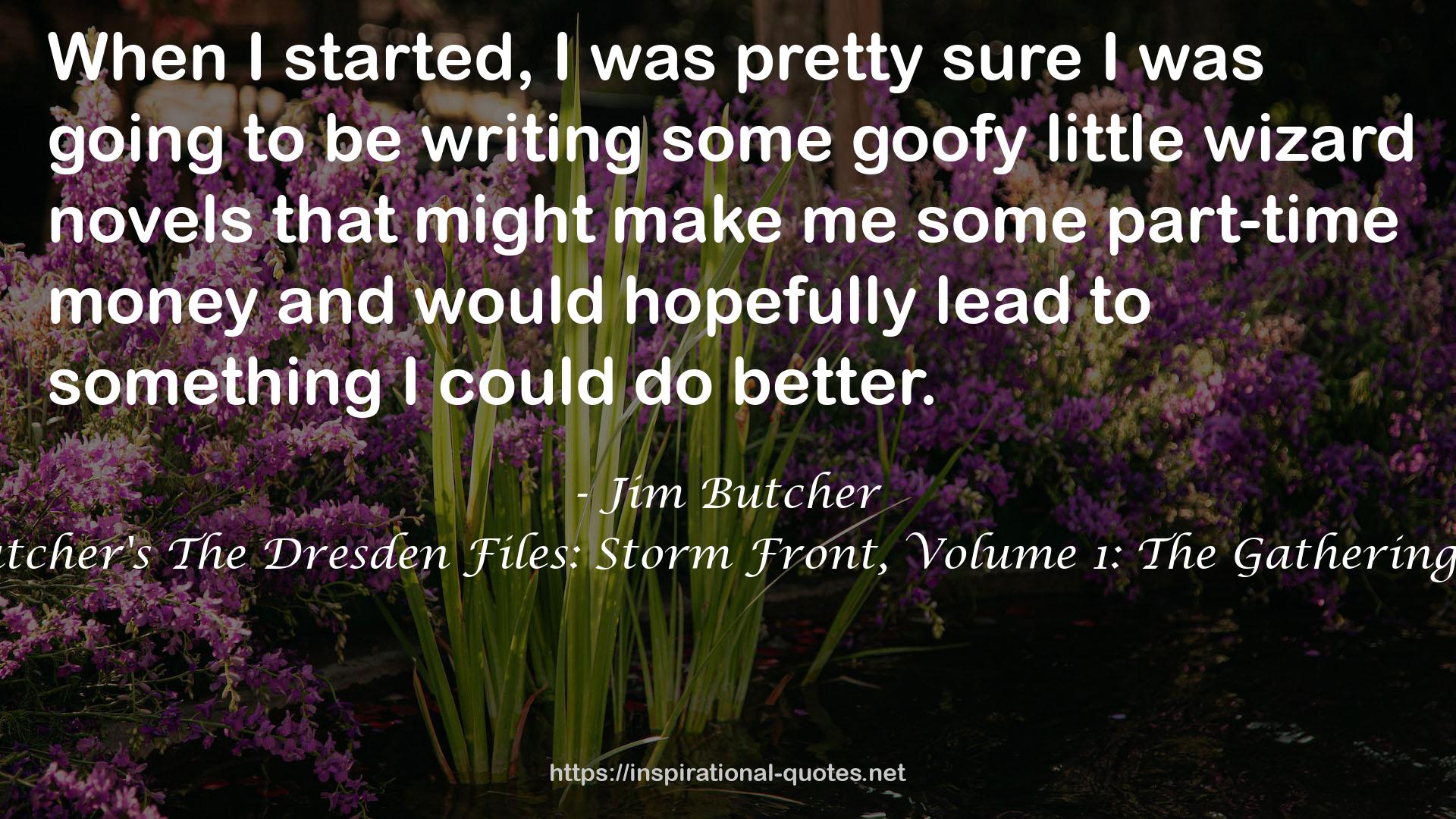 Jim Butcher's The Dresden Files: Storm Front, Volume 1: The Gathering Storm QUOTES