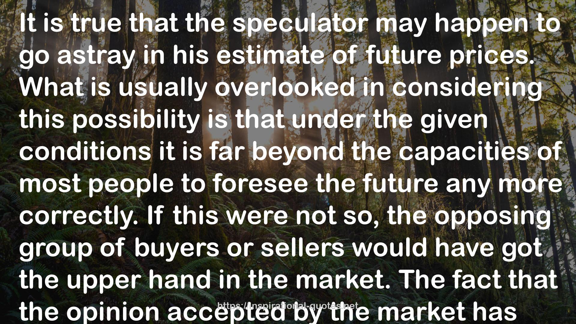 speculators  QUOTES