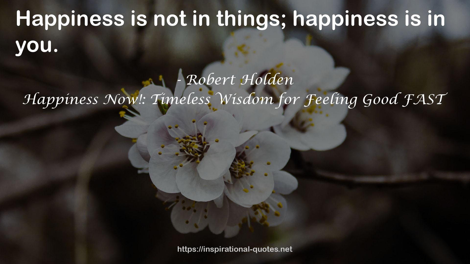 Happiness Now!: Timeless Wisdom for Feeling Good FAST QUOTES