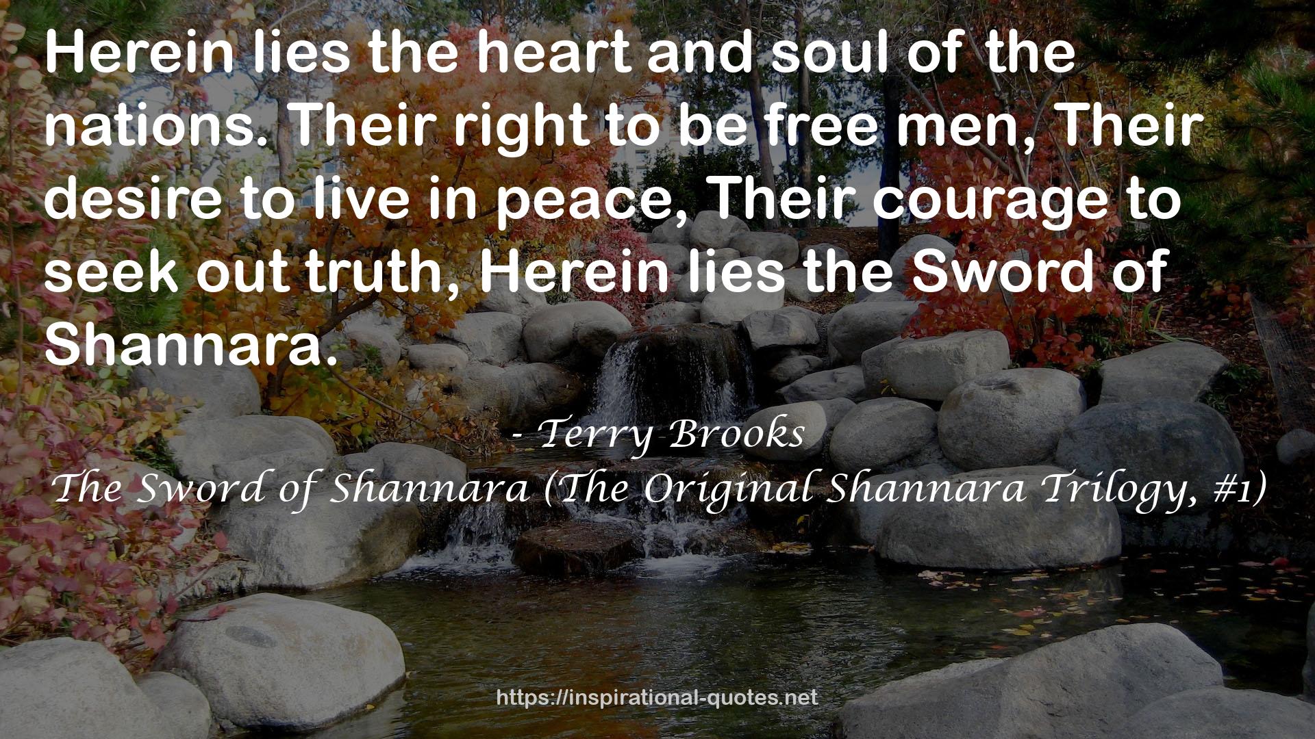 The Sword of Shannara (The Original Shannara Trilogy, #1) QUOTES