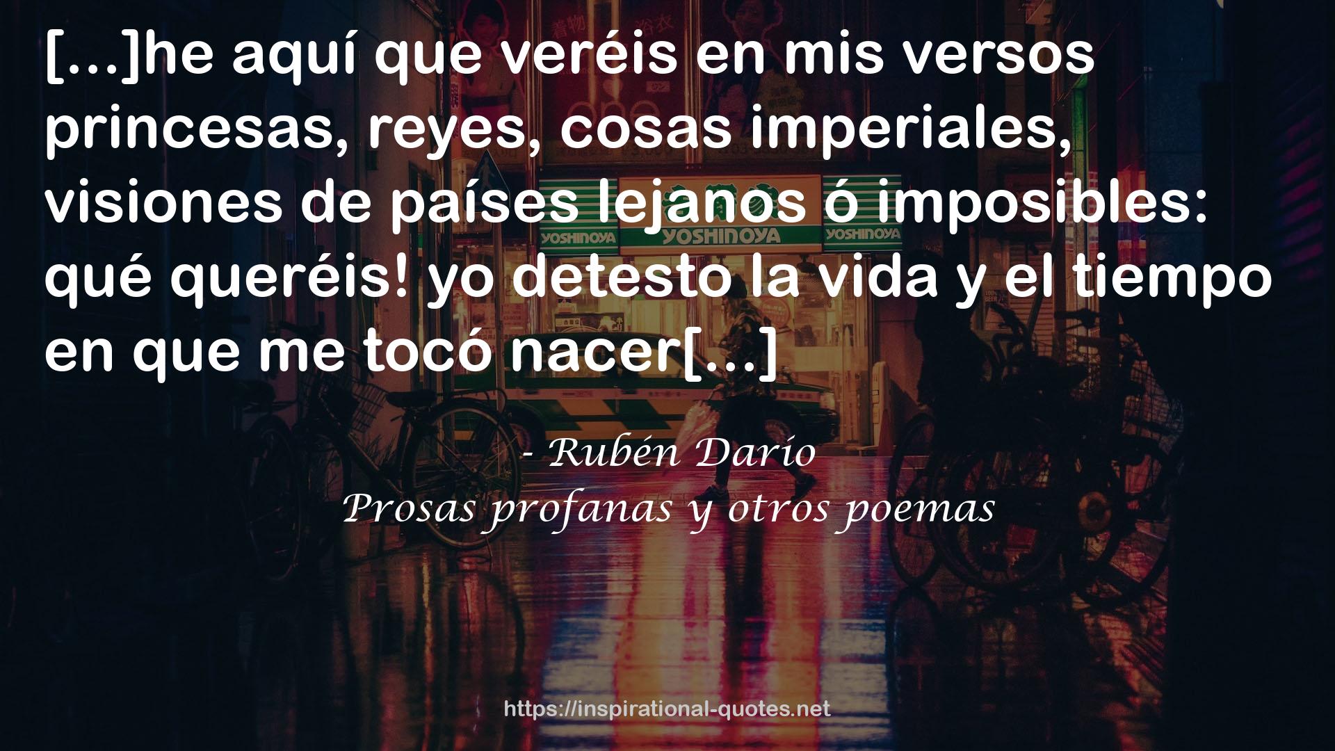 Prosas profanas y otros poemas QUOTES