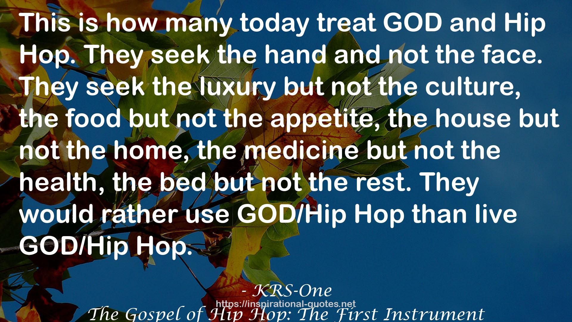 The Gospel of Hip Hop: The First Instrument QUOTES