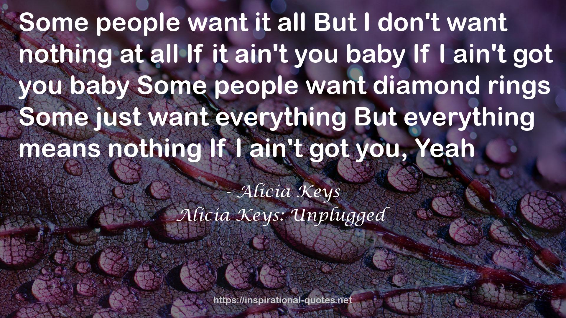 Alicia Keys: Unplugged QUOTES