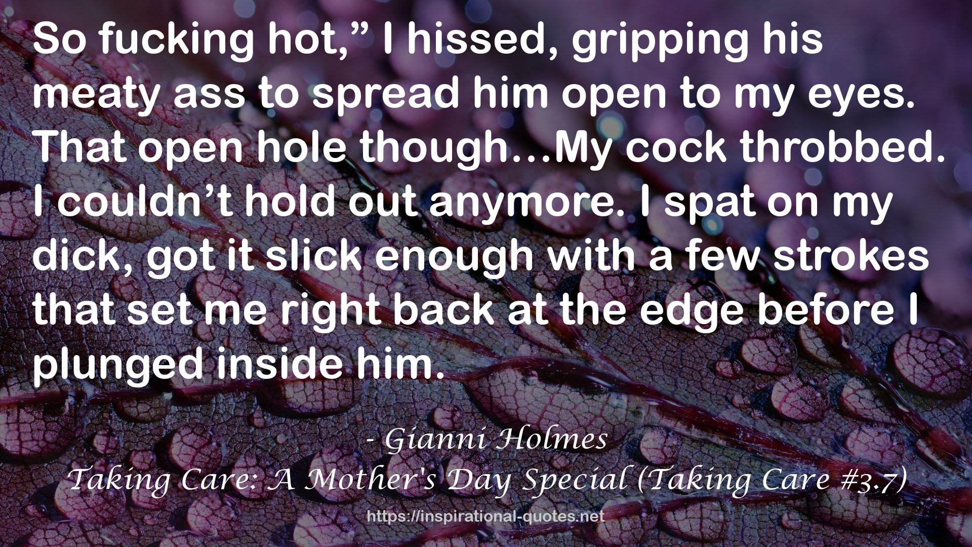 Taking Care: A Mother's Day Special (Taking Care #3.7) QUOTES
