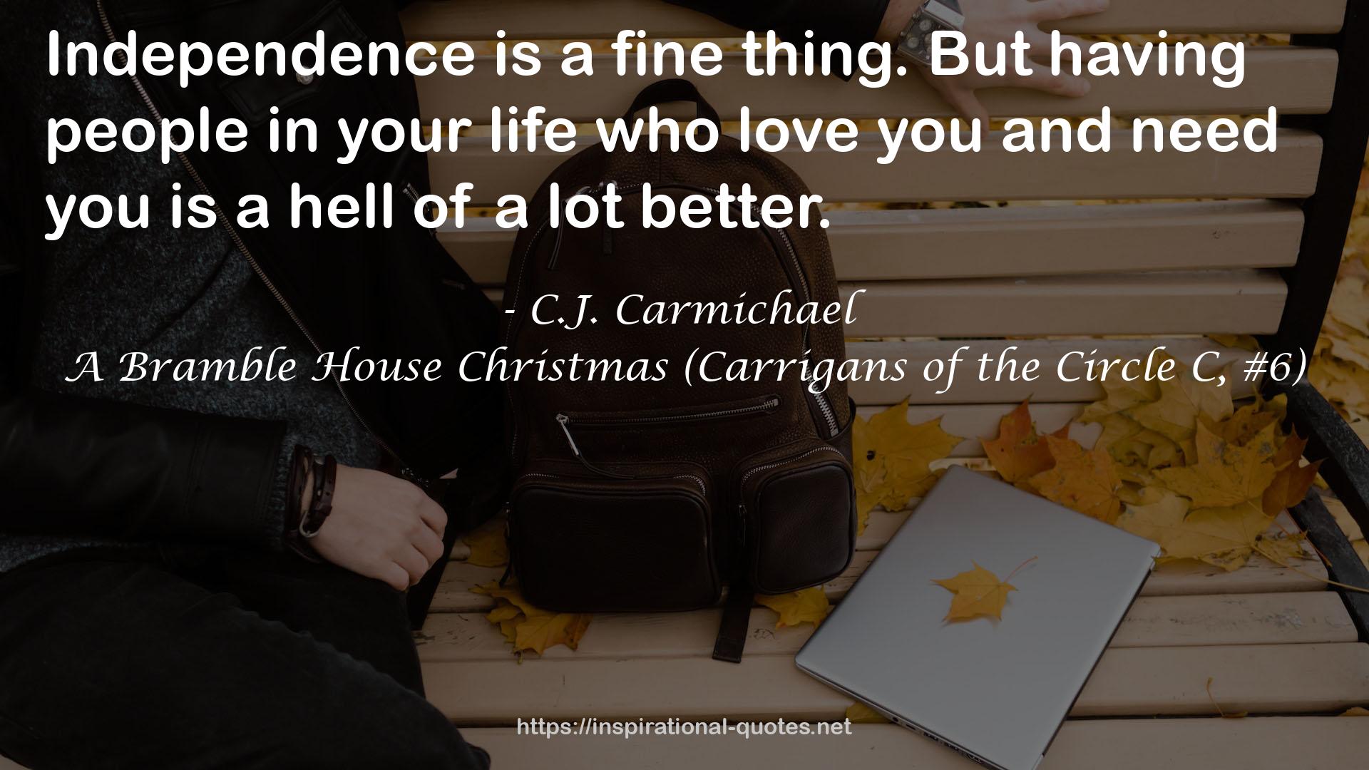 A Bramble House Christmas (Carrigans of the Circle C, #6) QUOTES