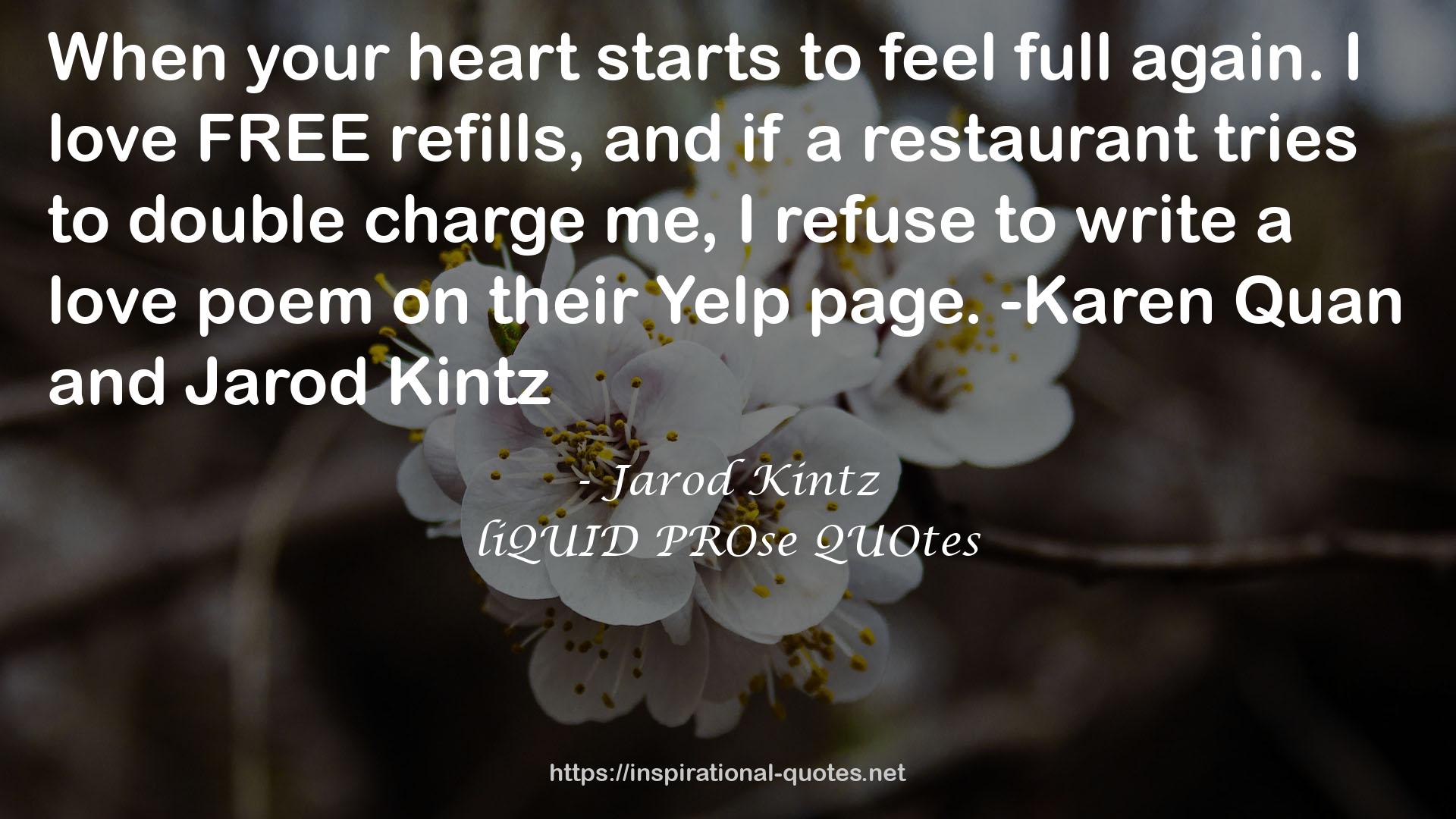 Yelp page.-Karen Quan  QUOTES