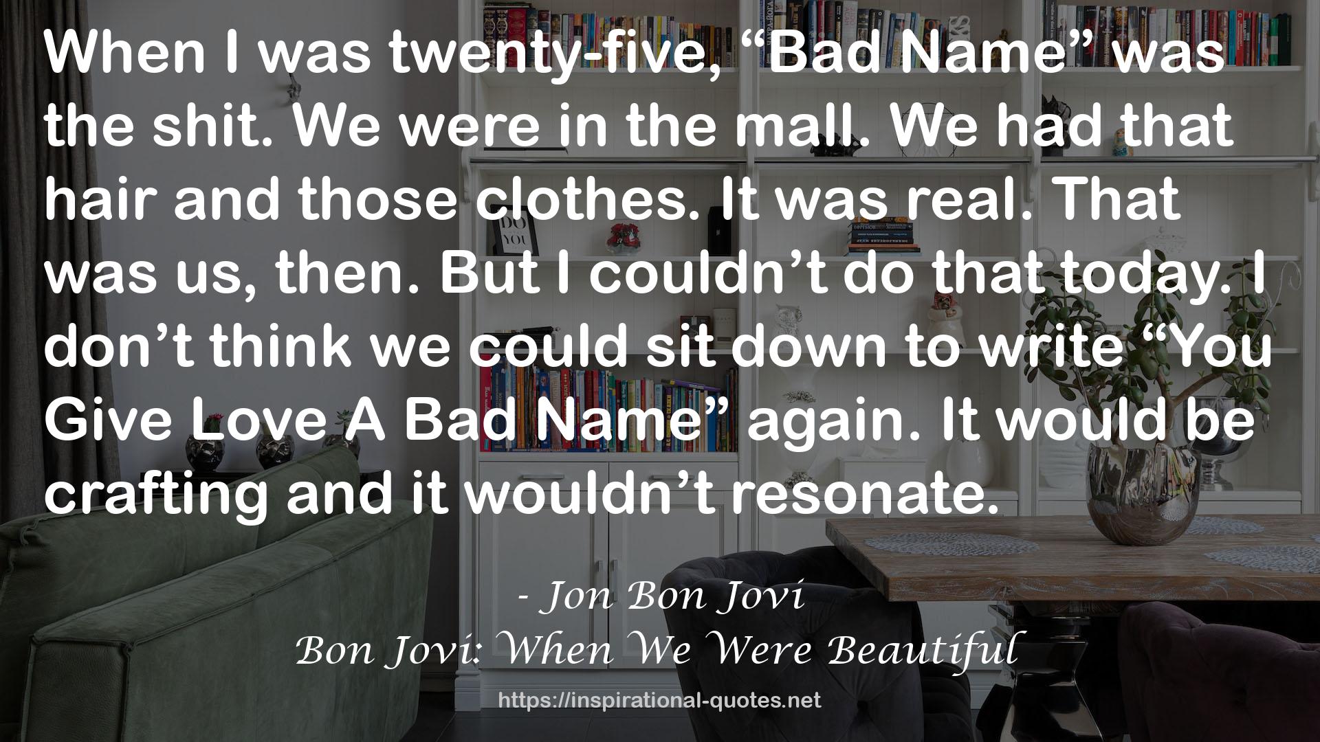 Bon Jovi: When We Were Beautiful QUOTES