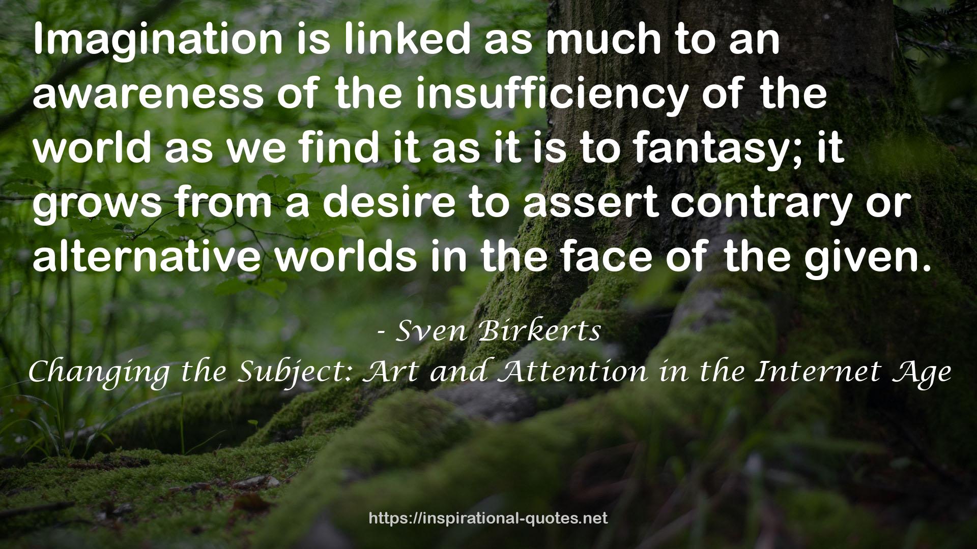 Changing the Subject: Art and Attention in the Internet Age QUOTES