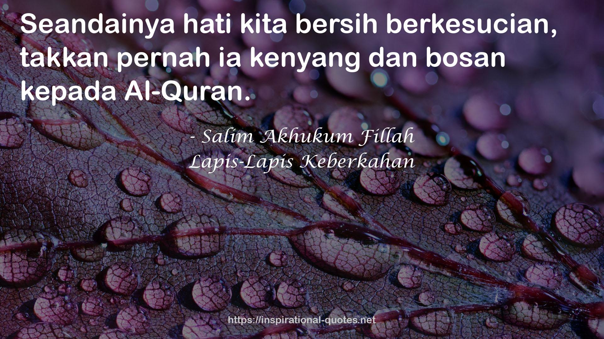 Lapis-Lapis Keberkahan QUOTES