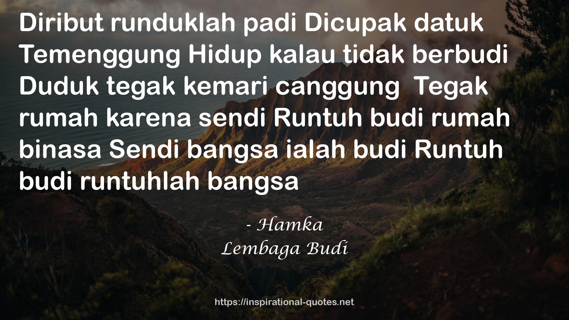 Lembaga Budi QUOTES