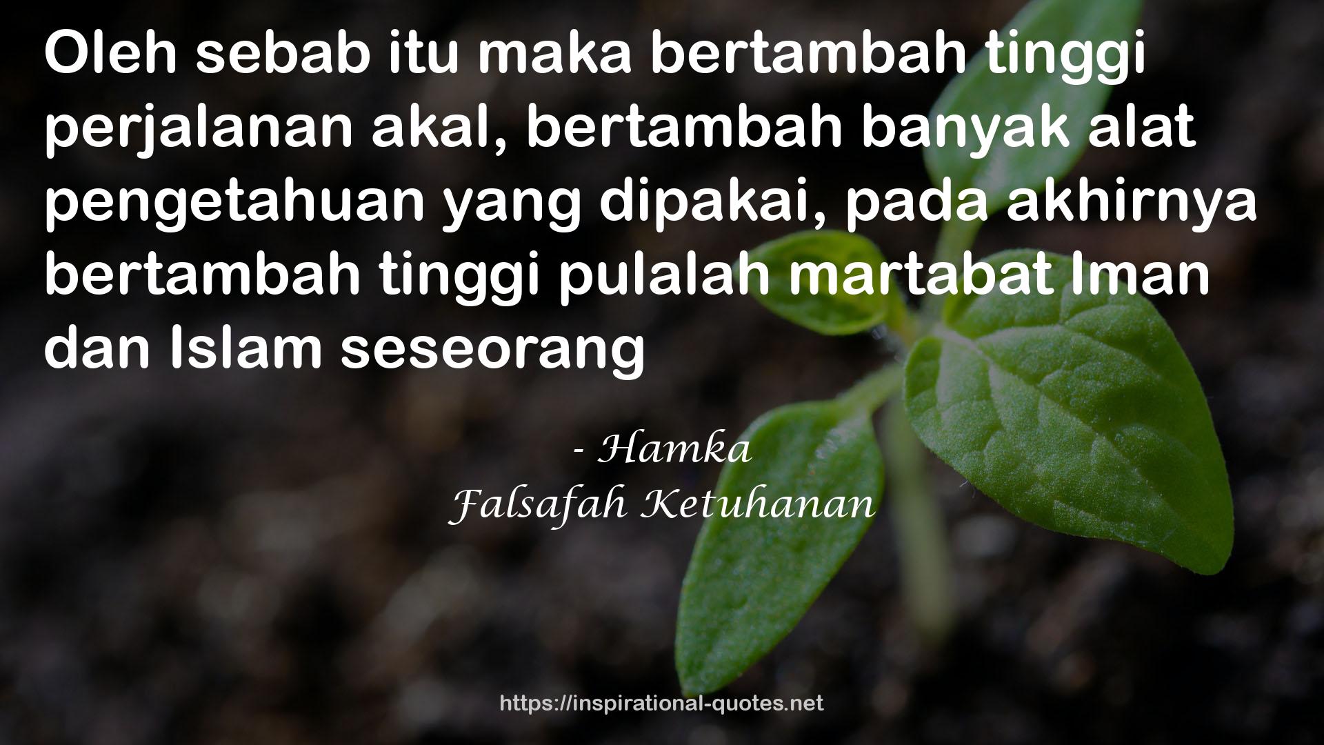 Falsafah Ketuhanan QUOTES