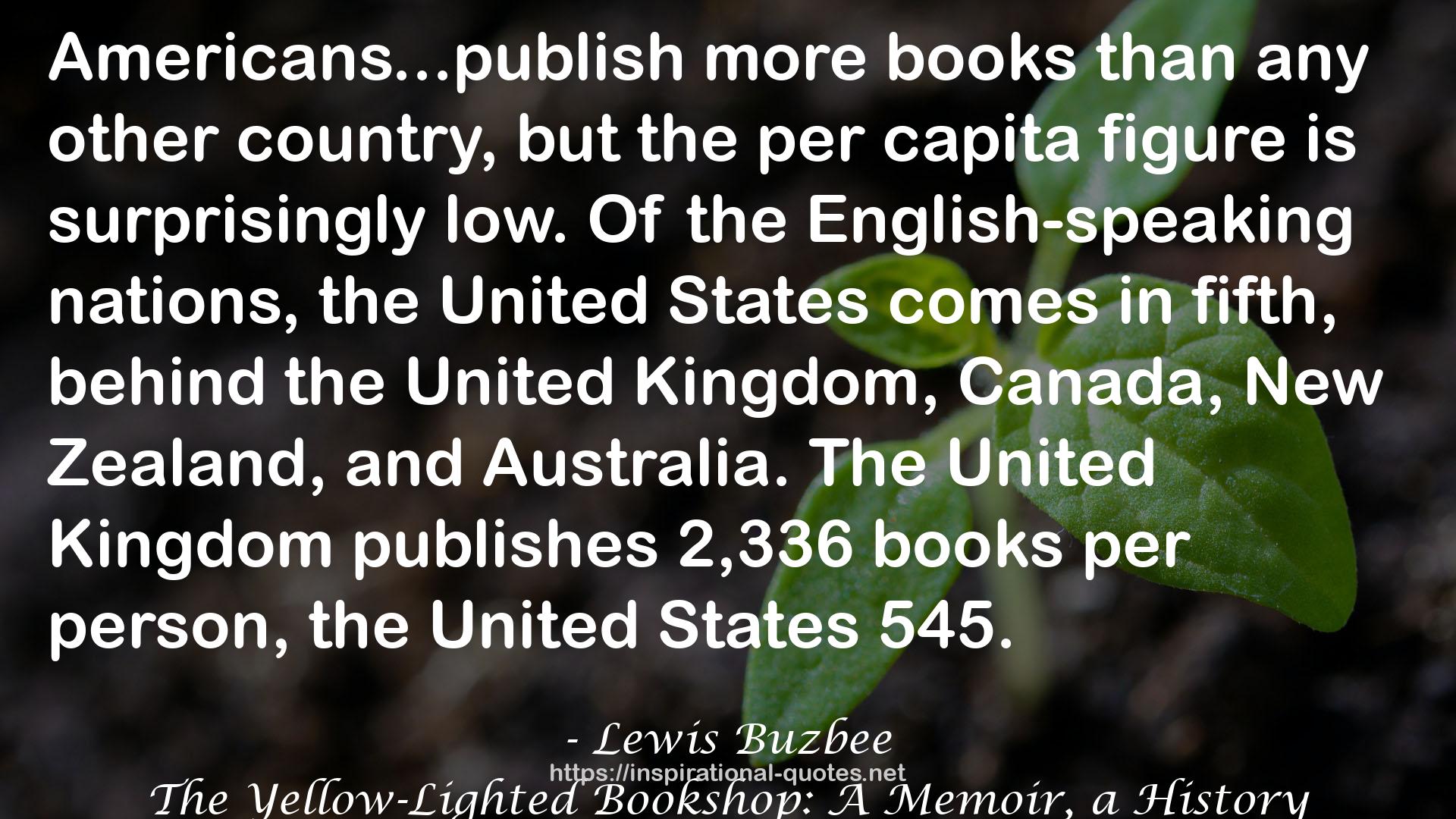 Lewis Buzbee QUOTES