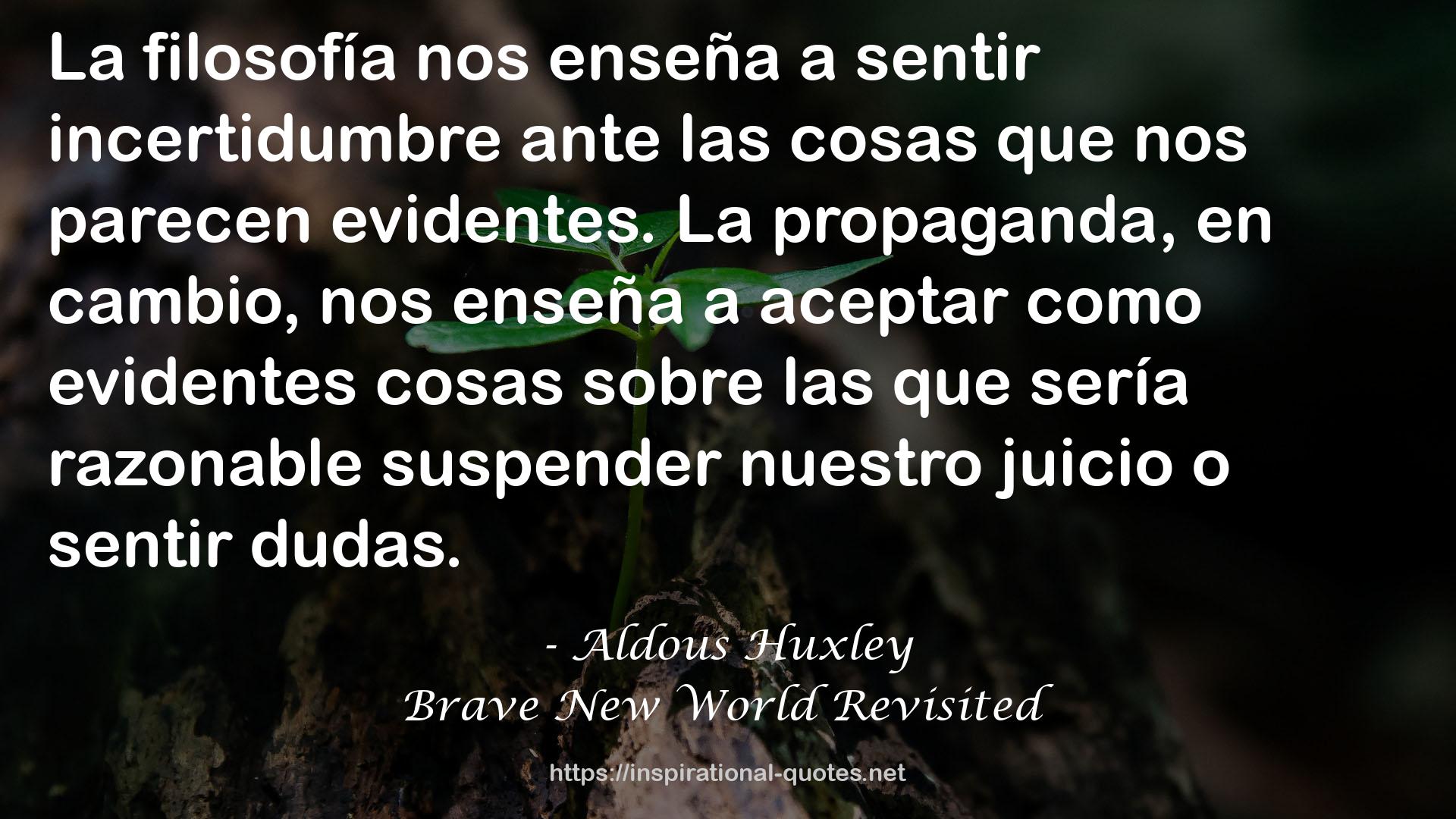 Brave New World Revisited QUOTES