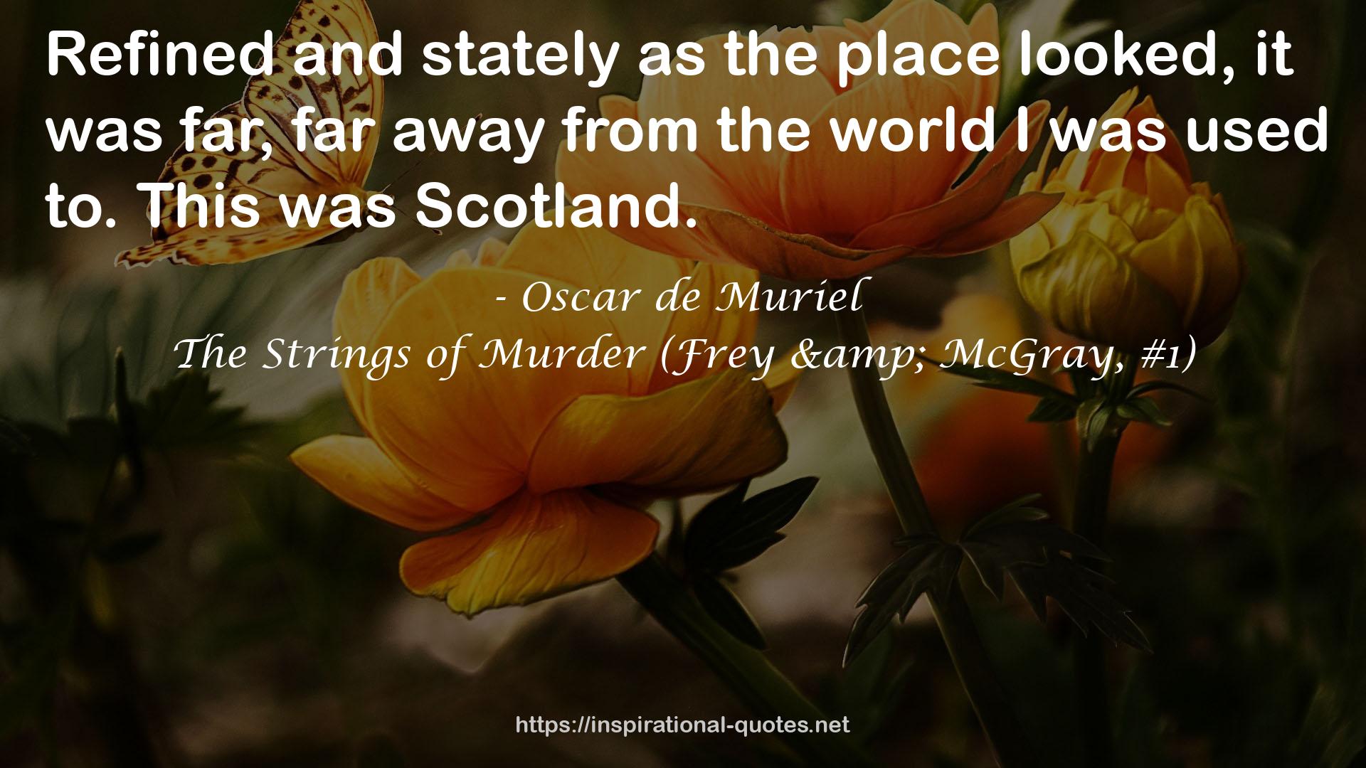 The Strings of Murder (Frey & McGray, #1) QUOTES