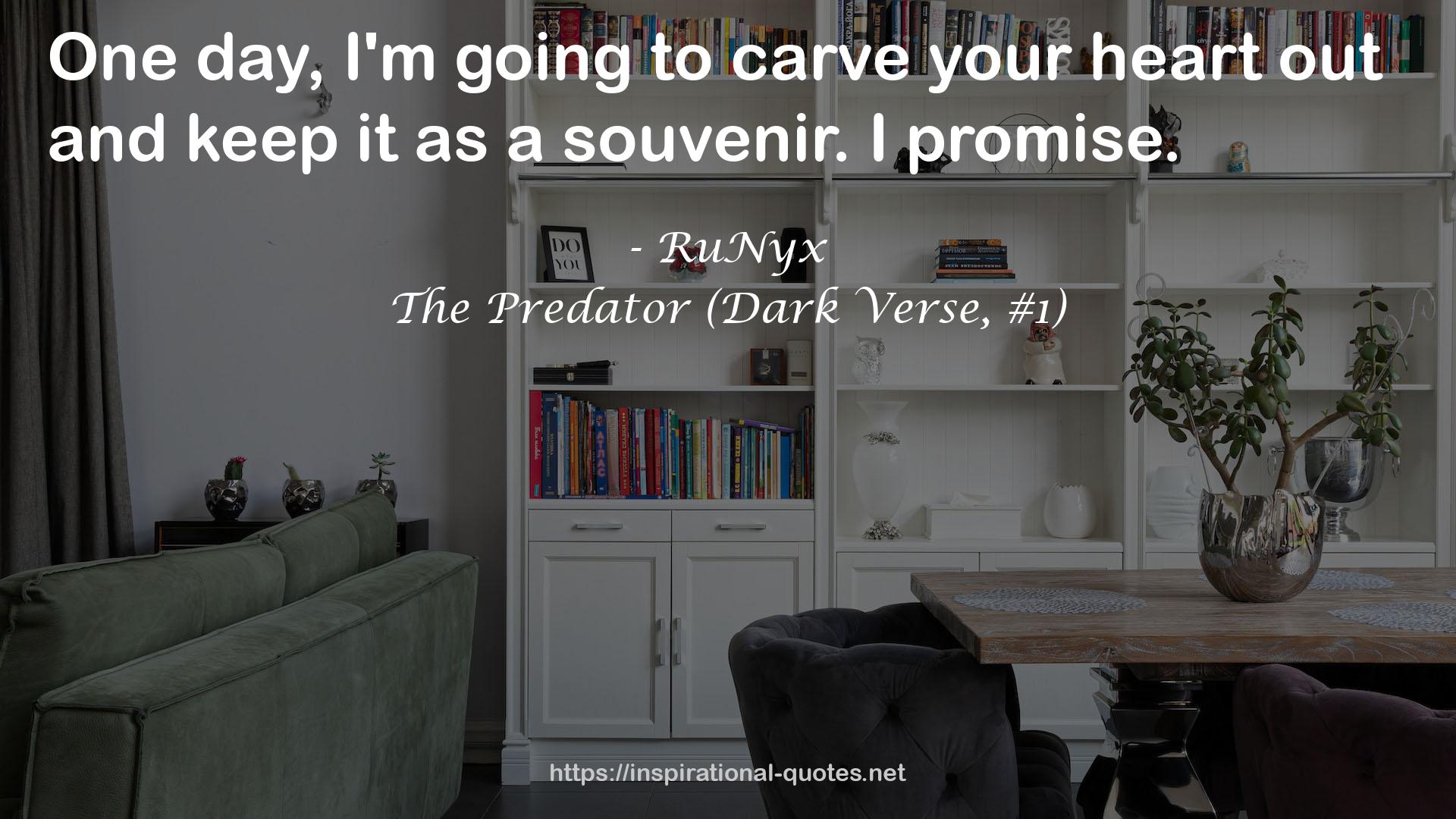 The Predator (Dark Verse, #1) QUOTES