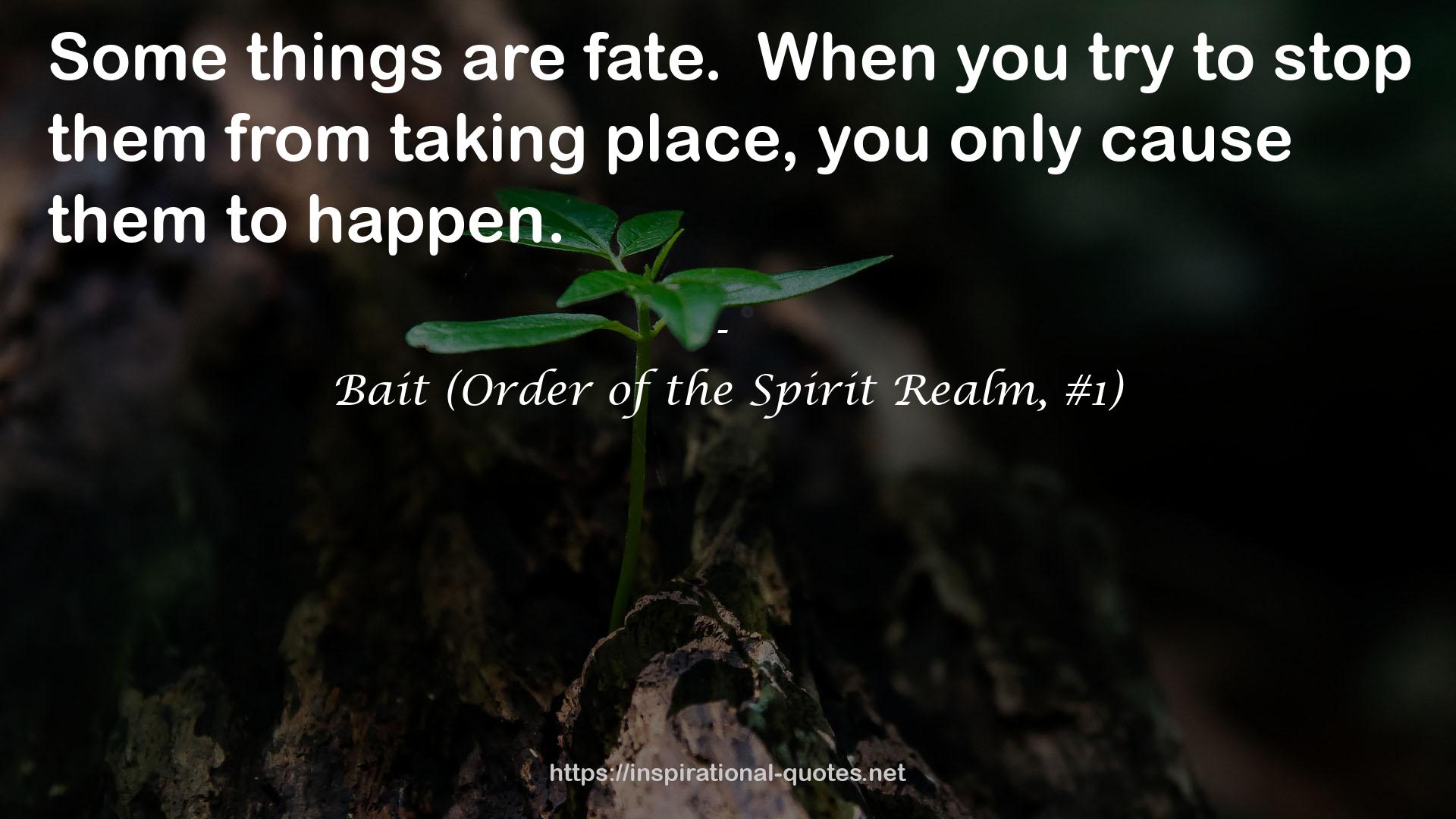 Bait (Order of the Spirit Realm, #1) QUOTES