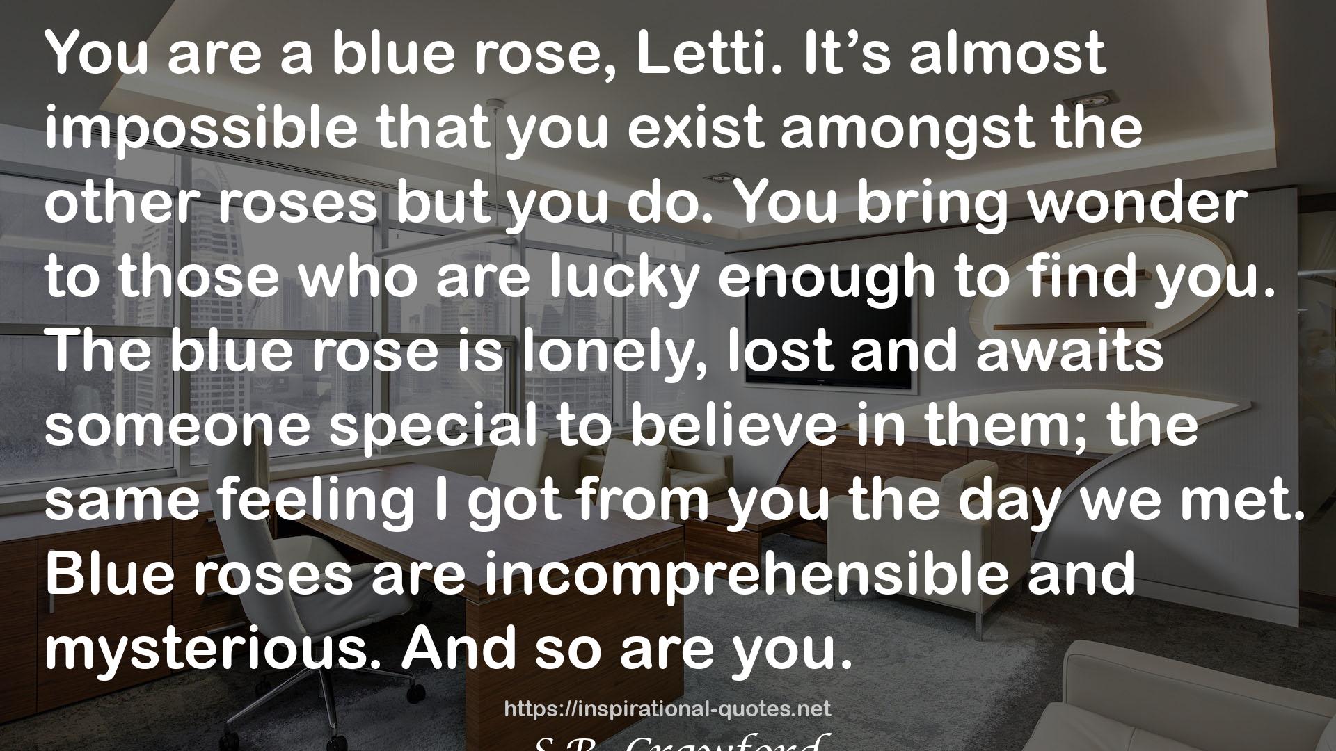 The blue rose  QUOTES