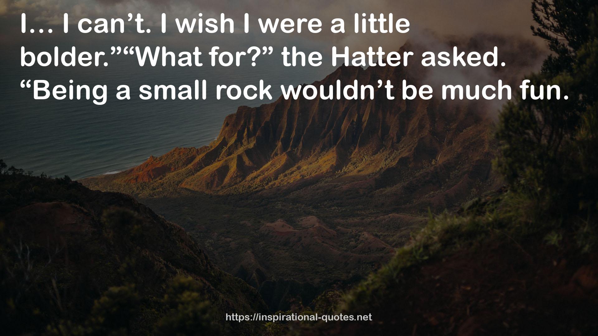 a small rock  QUOTES