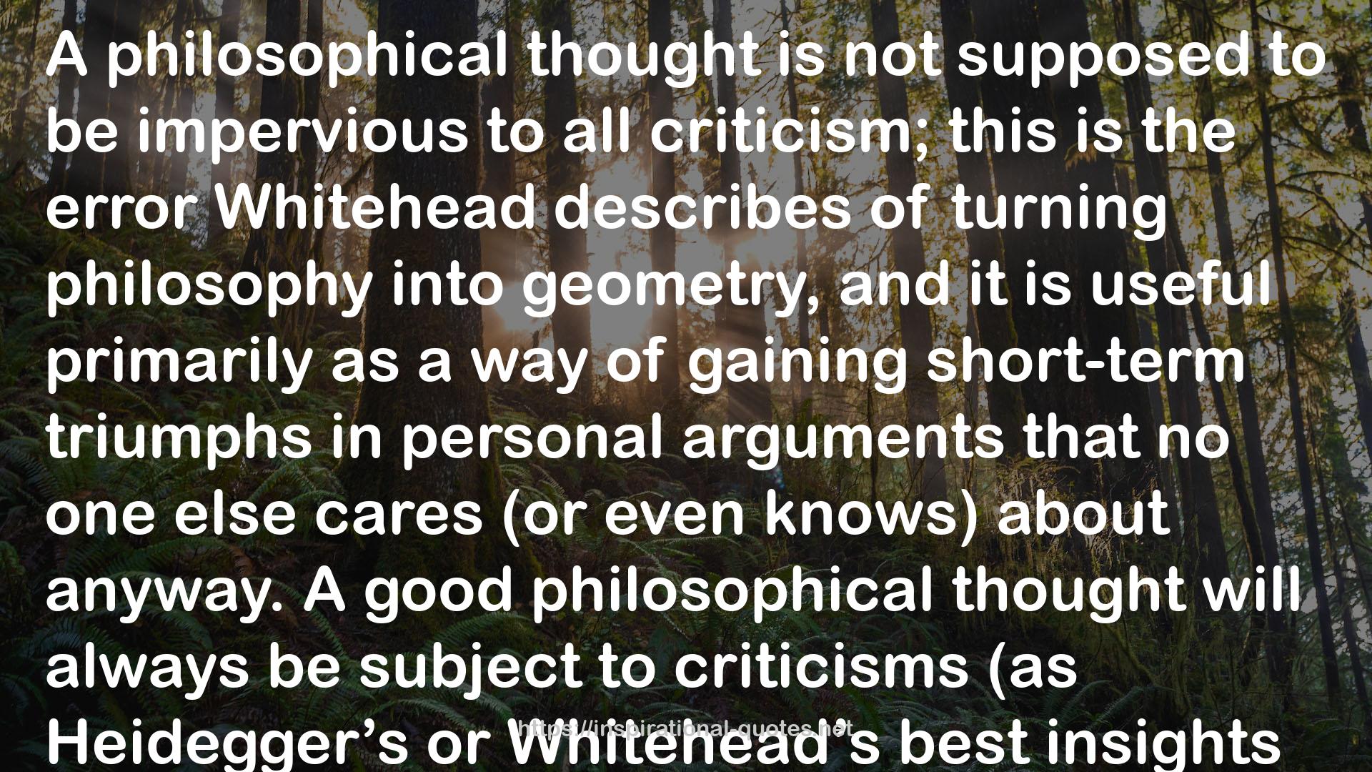 Whitehead  QUOTES