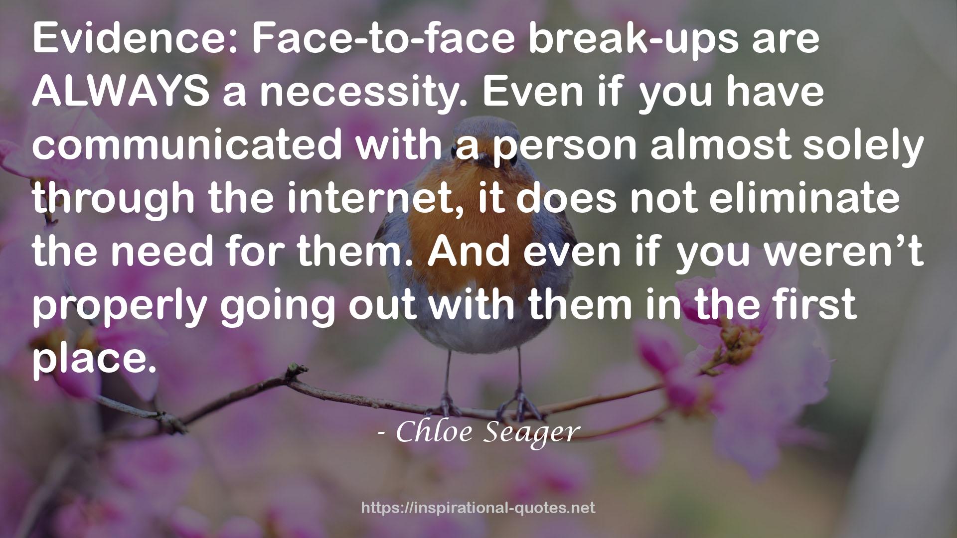 Chloe Seager QUOTES