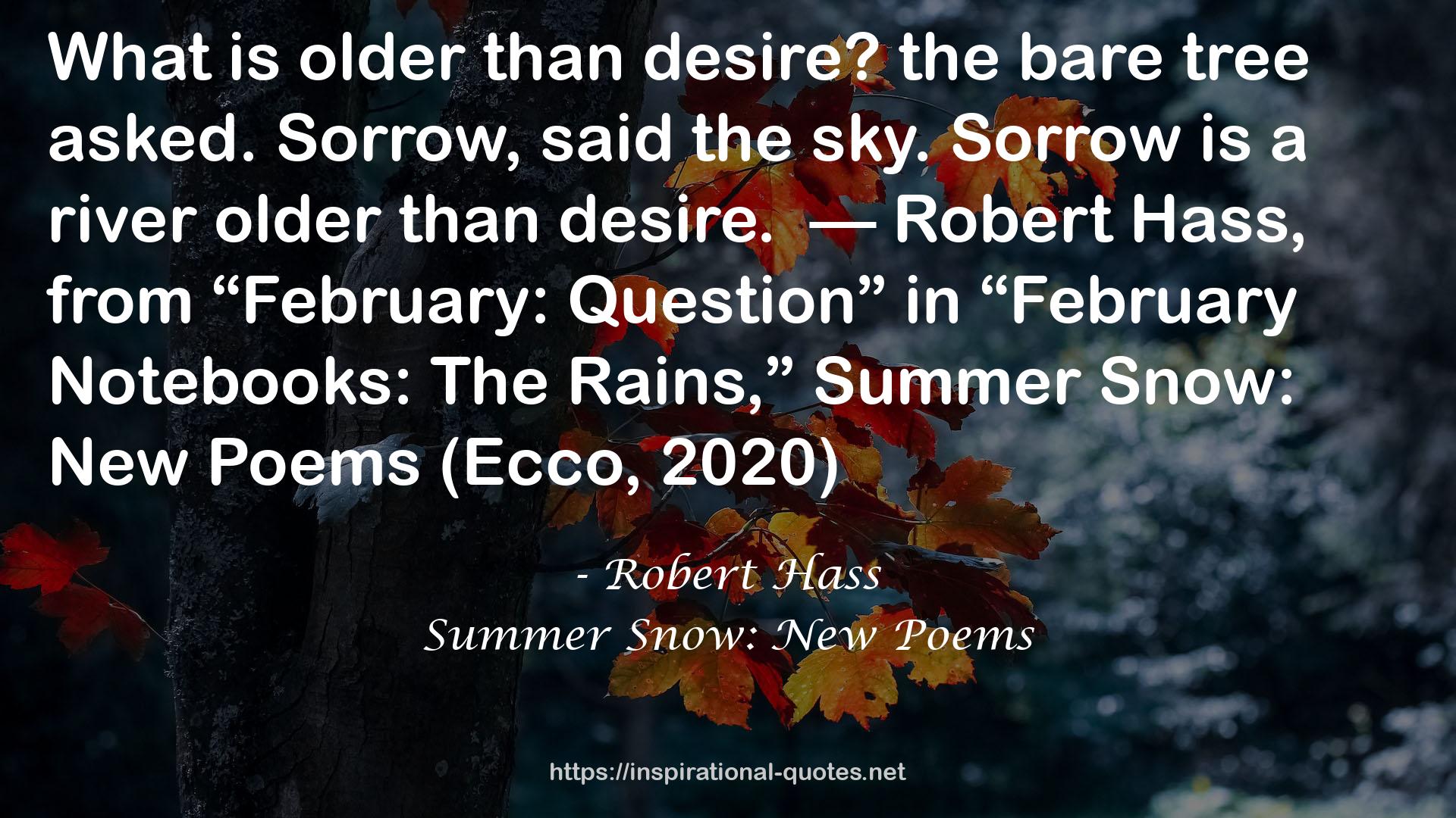 Summer Snow: New Poems QUOTES