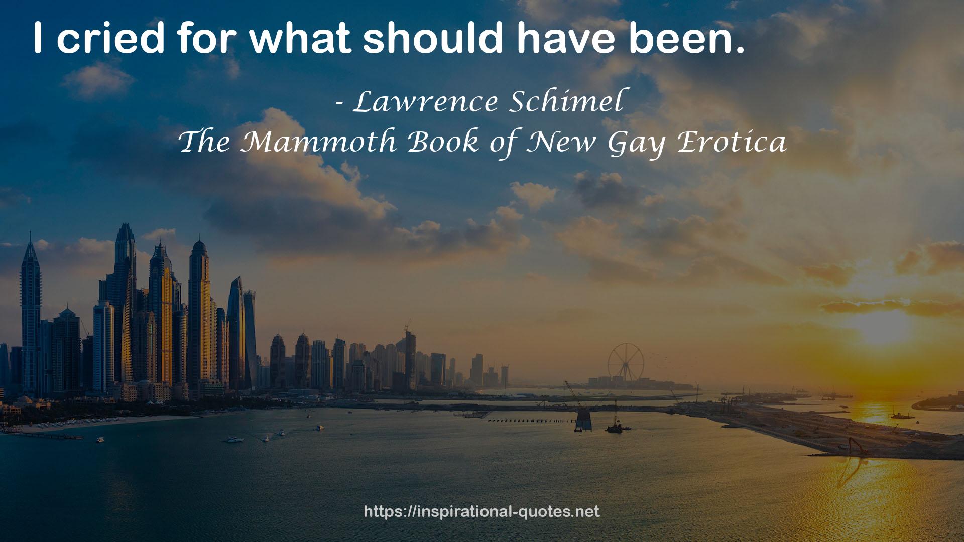 The Mammoth Book of New Gay Erotica QUOTES