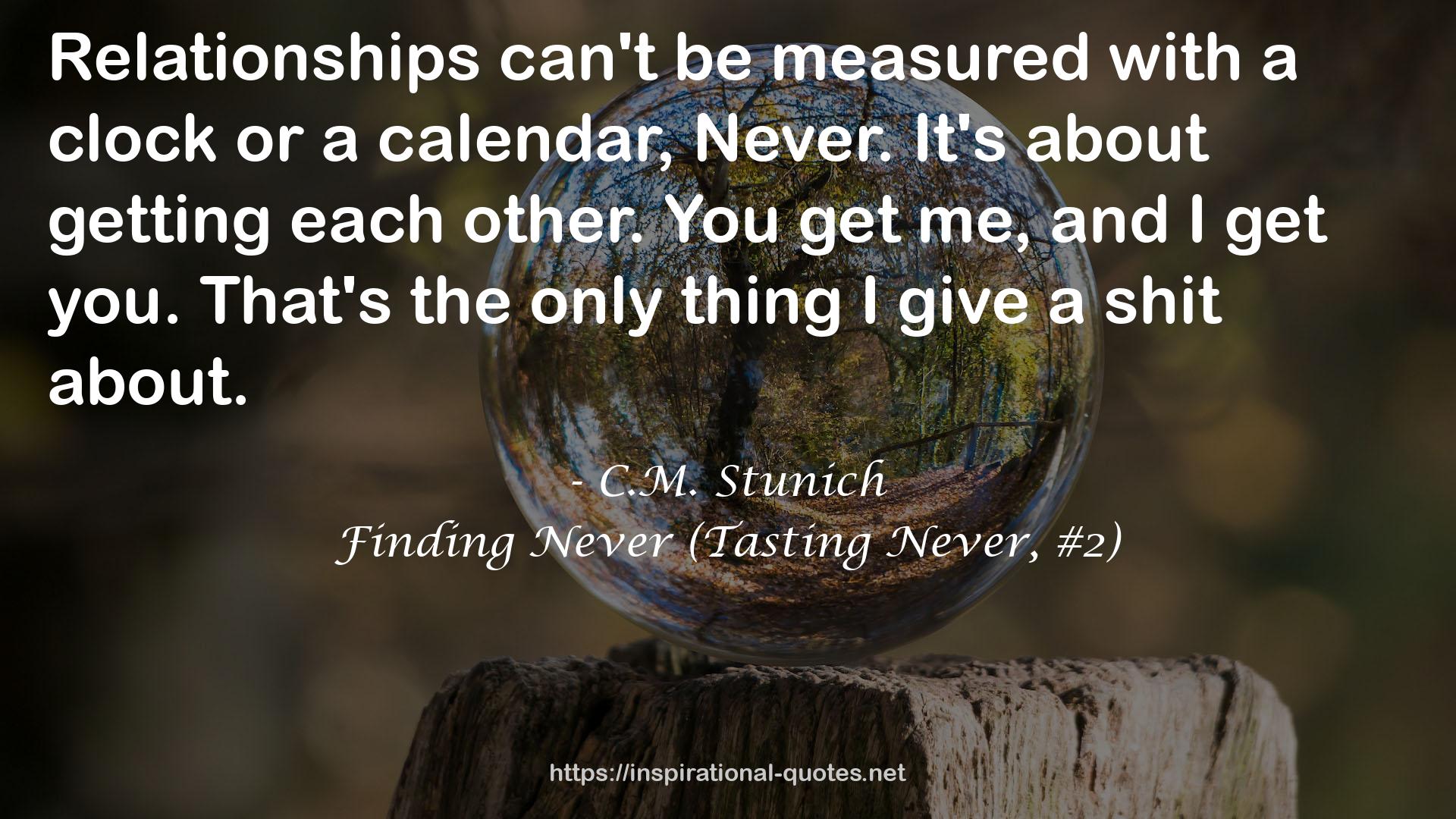 Finding Never (Tasting Never, #2) QUOTES