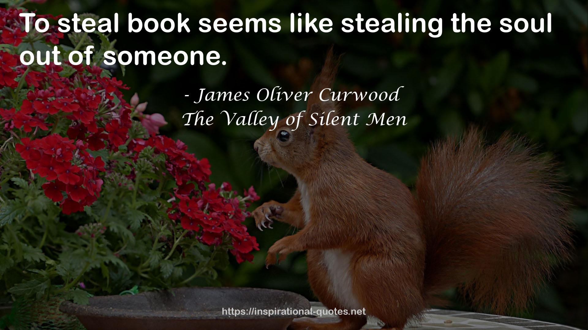 The Valley of Silent Men QUOTES