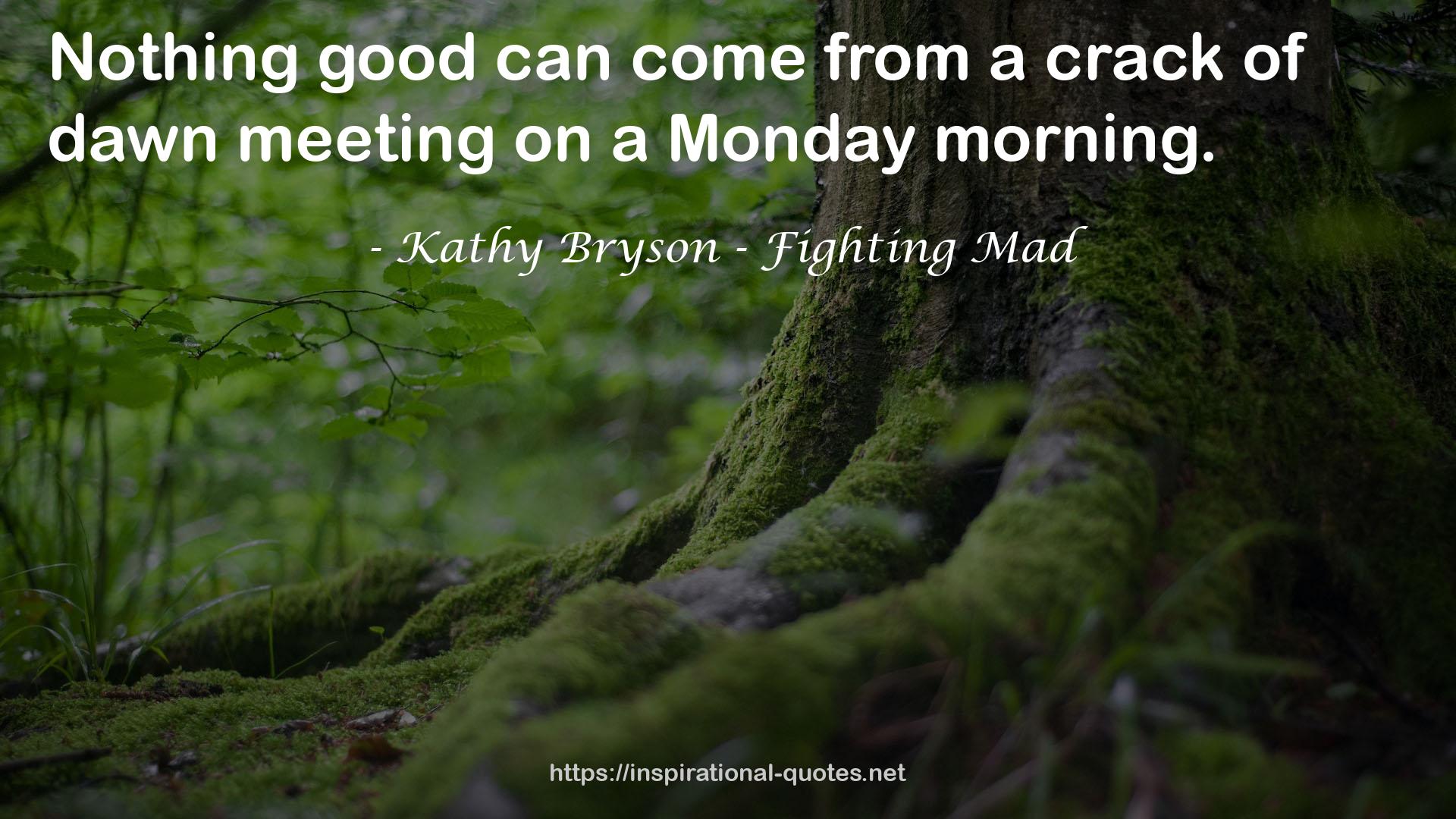 Kathy Bryson - Fighting Mad QUOTES