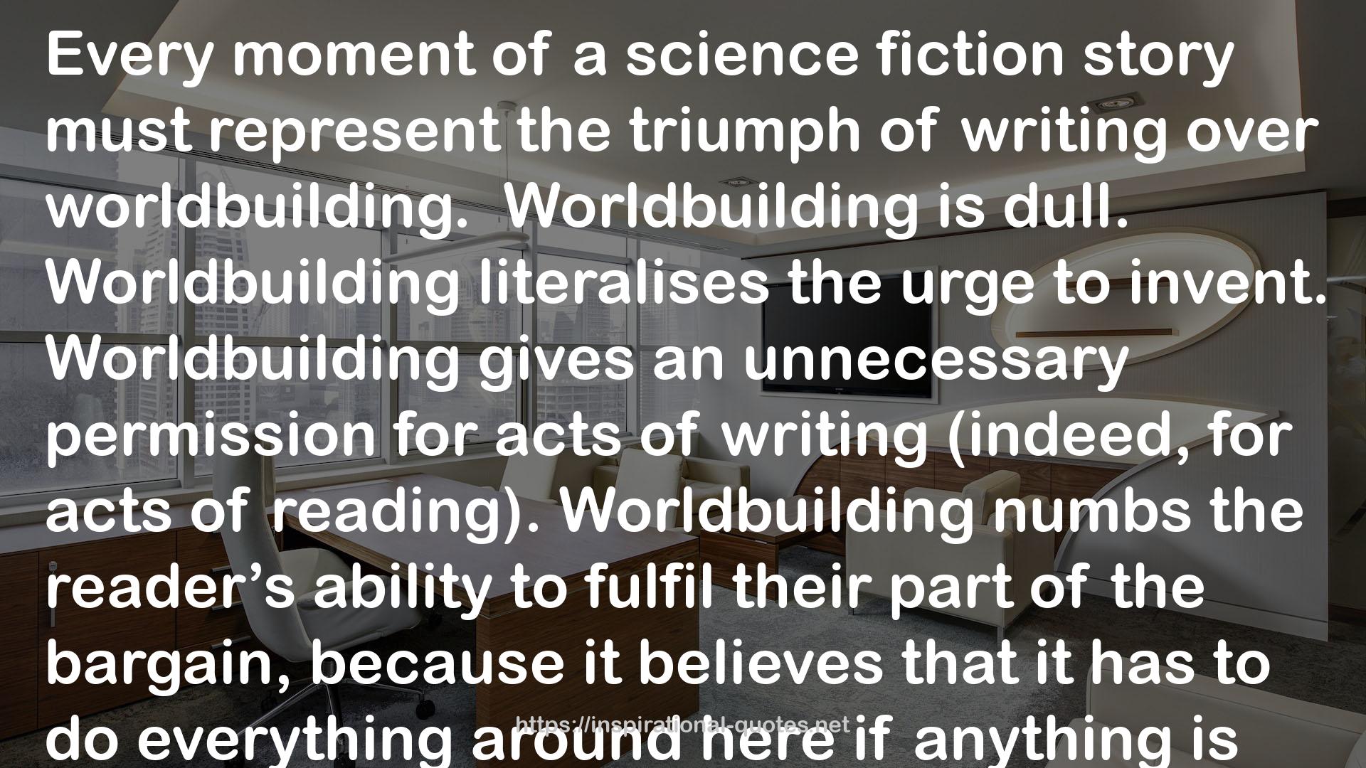 worldbuilding  QUOTES