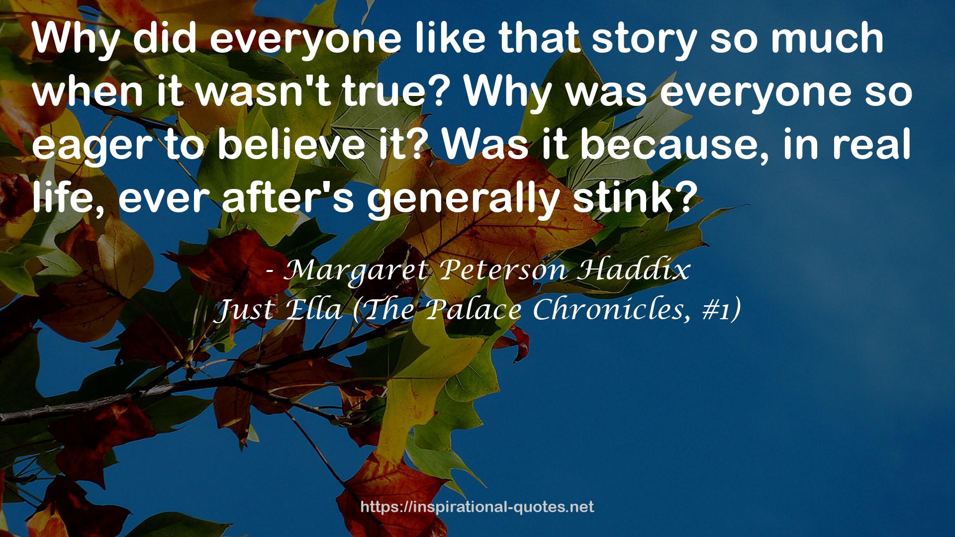 Just Ella (The Palace Chronicles, #1) QUOTES