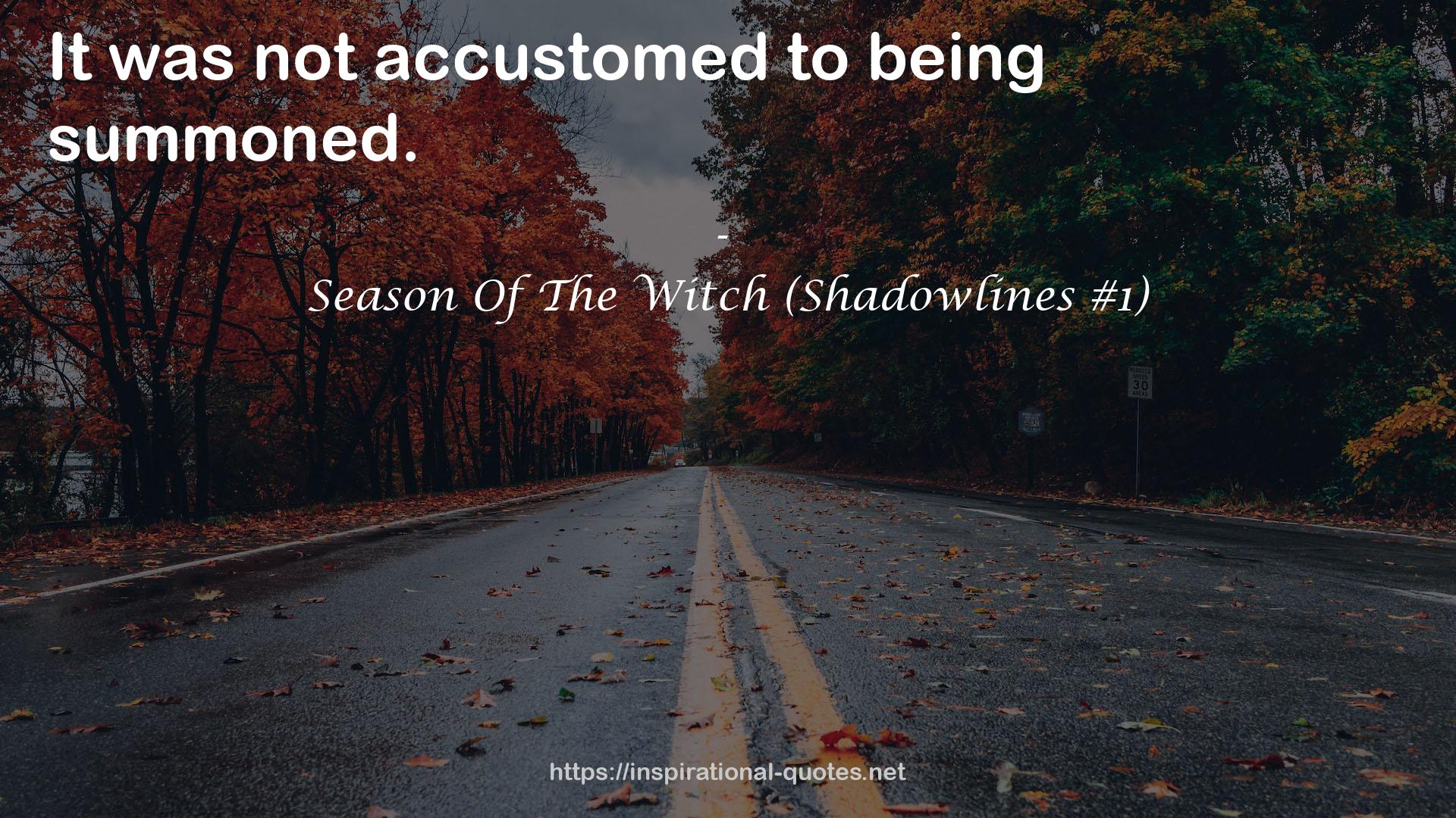 Season Of The Witch (Shadowlines #1) QUOTES