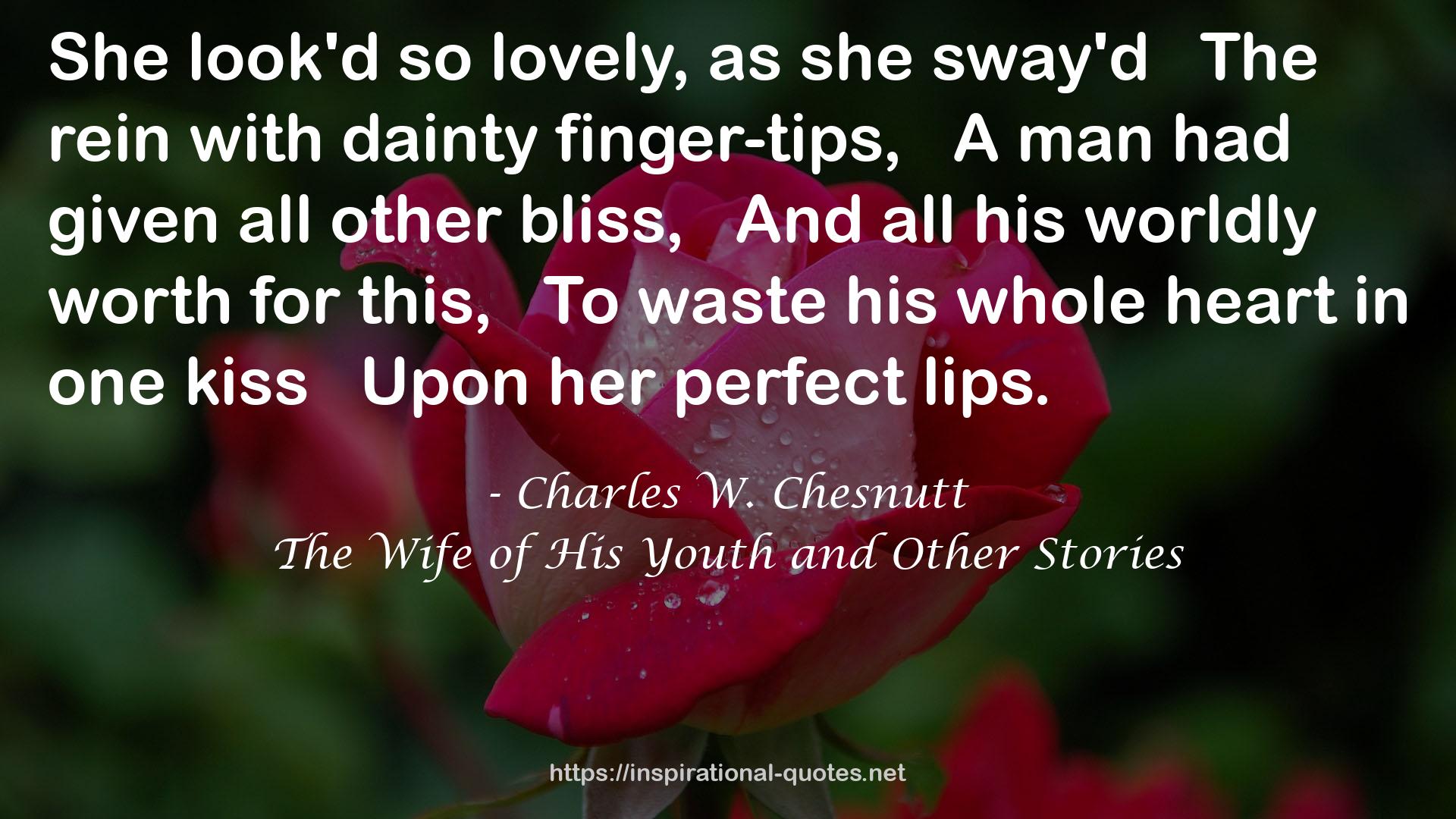 The Wife of His Youth and Other Stories QUOTES